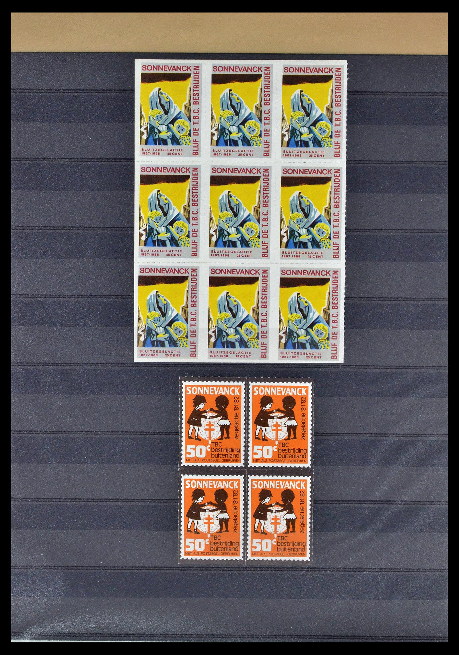 38786 0037 - Postzegelverzameling 38786 Nederland tuberculose 1906-2006.