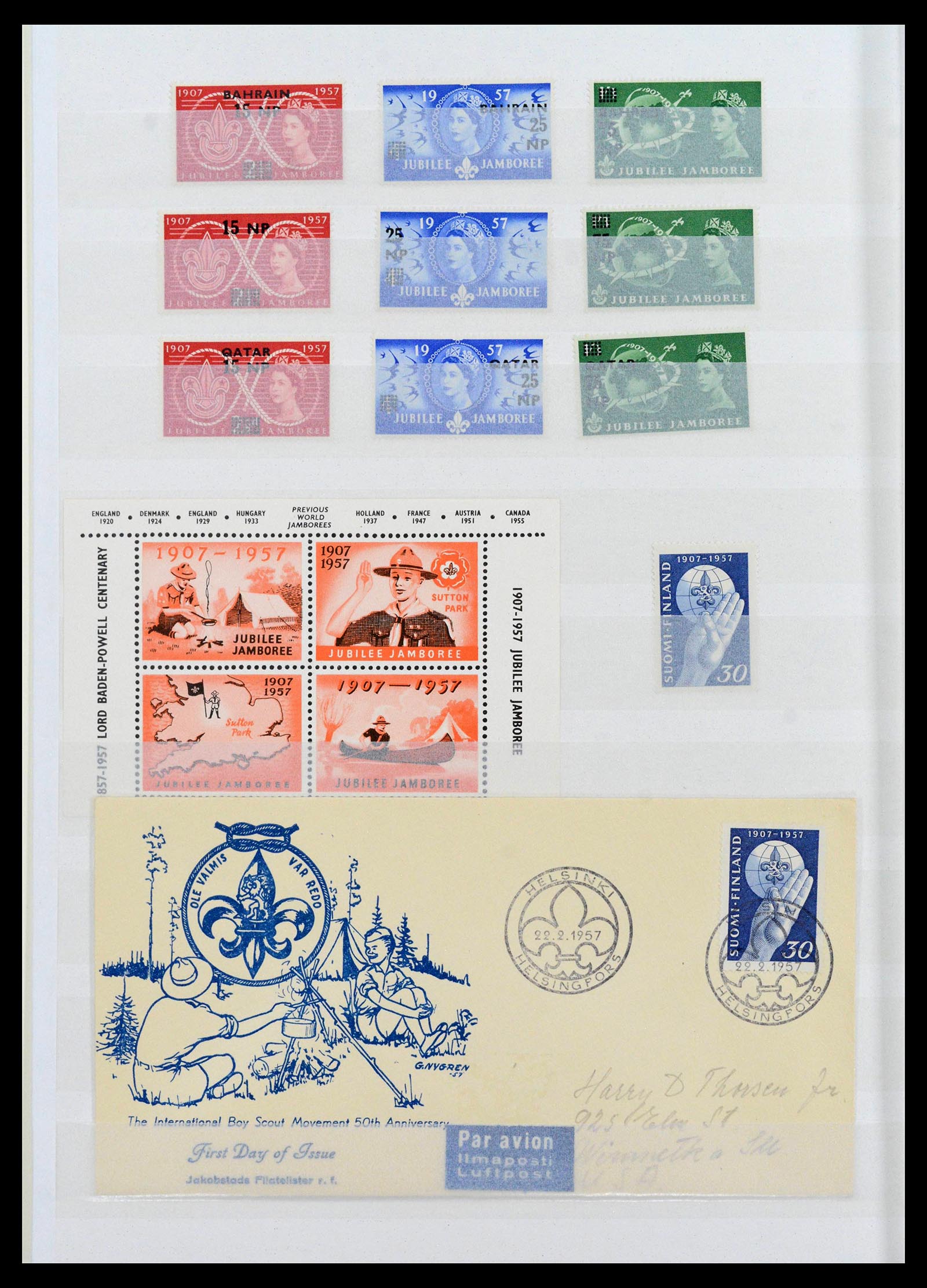 38806 0061 - Postzegelverzameling 38806 Motief scouting 1925-2007.