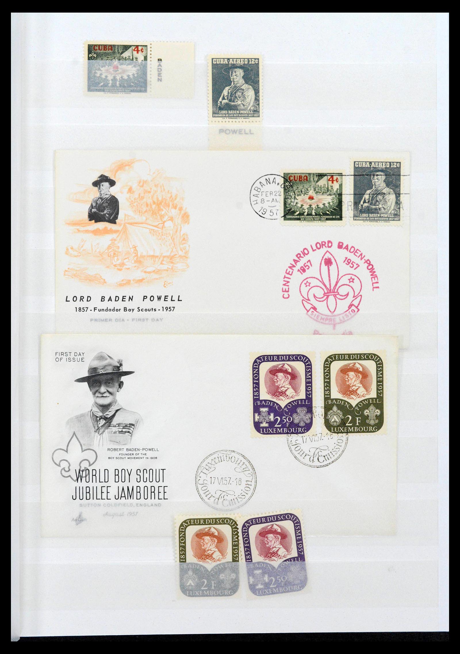 38806 0062 - Postzegelverzameling 38806 Motief scouting 1925-2007.