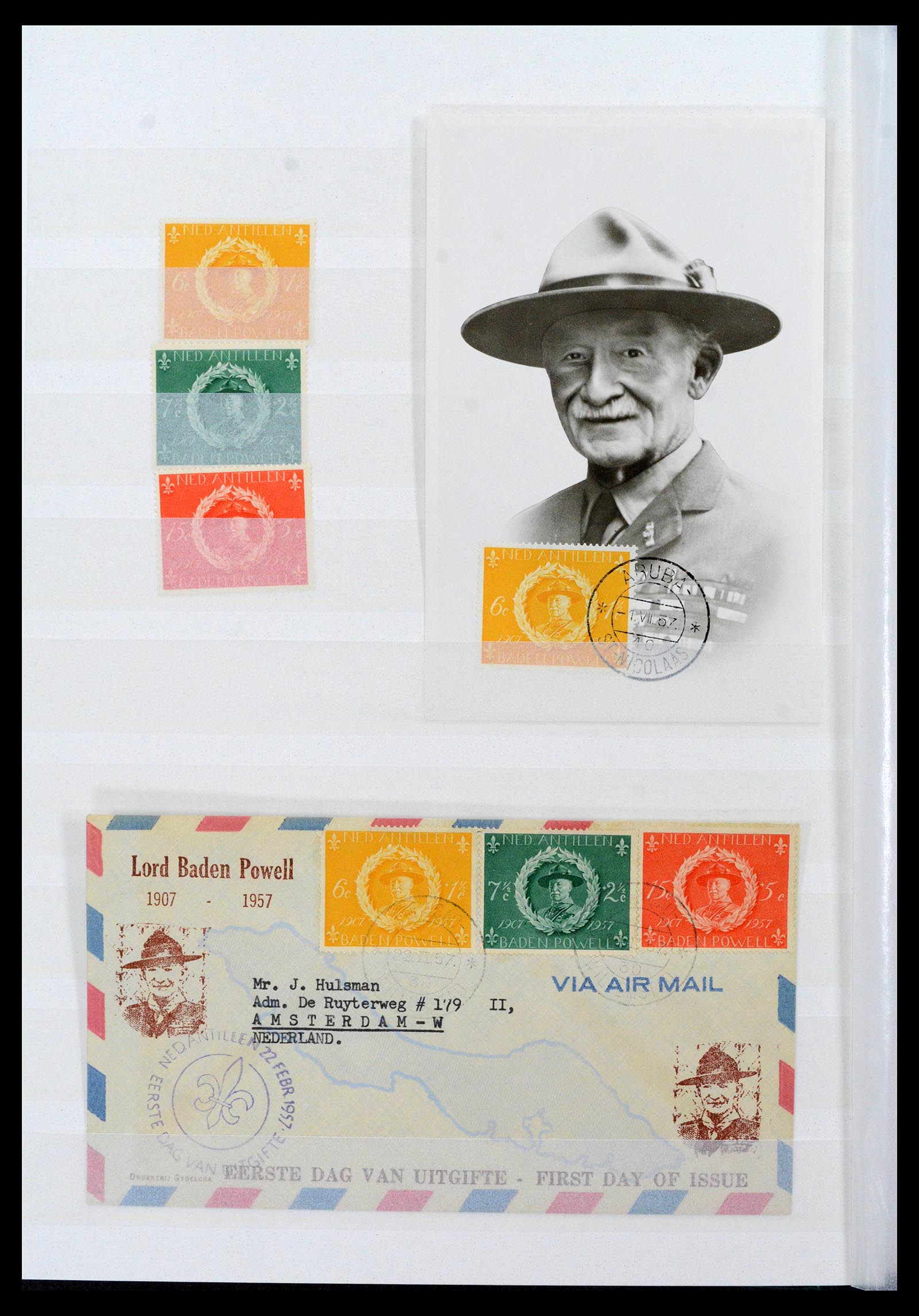 38806 0067 - Postzegelverzameling 38806 Motief scouting 1925-2007.