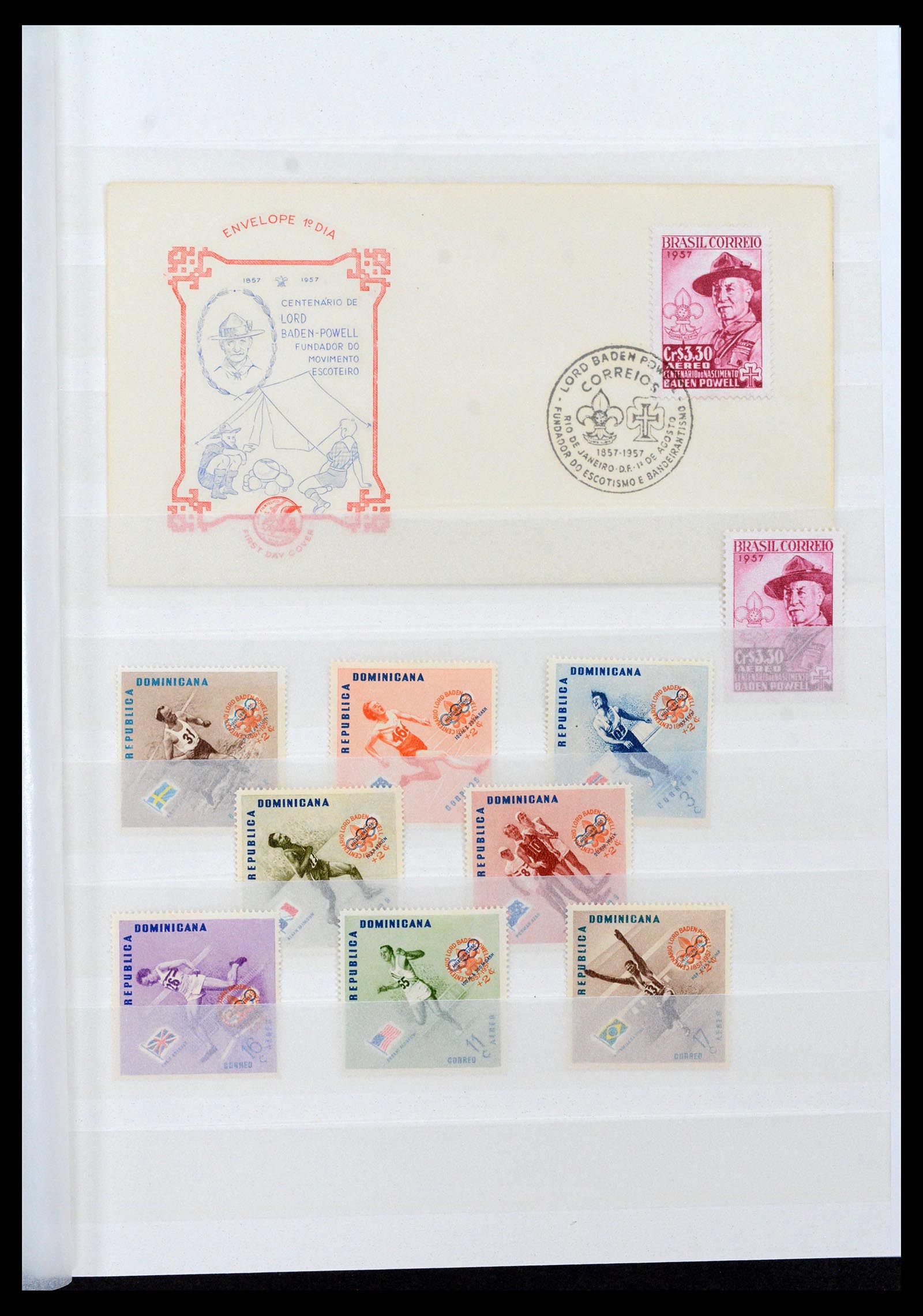 38806 0068 - Postzegelverzameling 38806 Motief scouting 1925-2007.