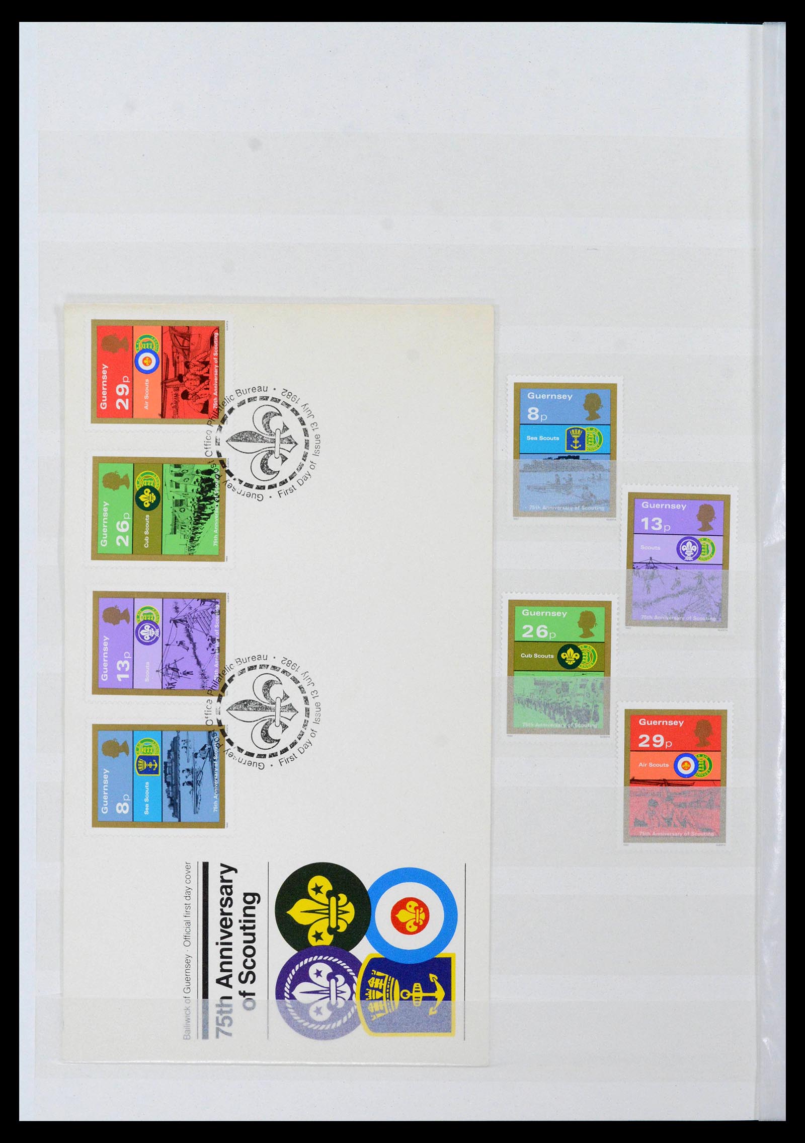 38806 0072 - Postzegelverzameling 38806 Motief scouting 1925-2007.