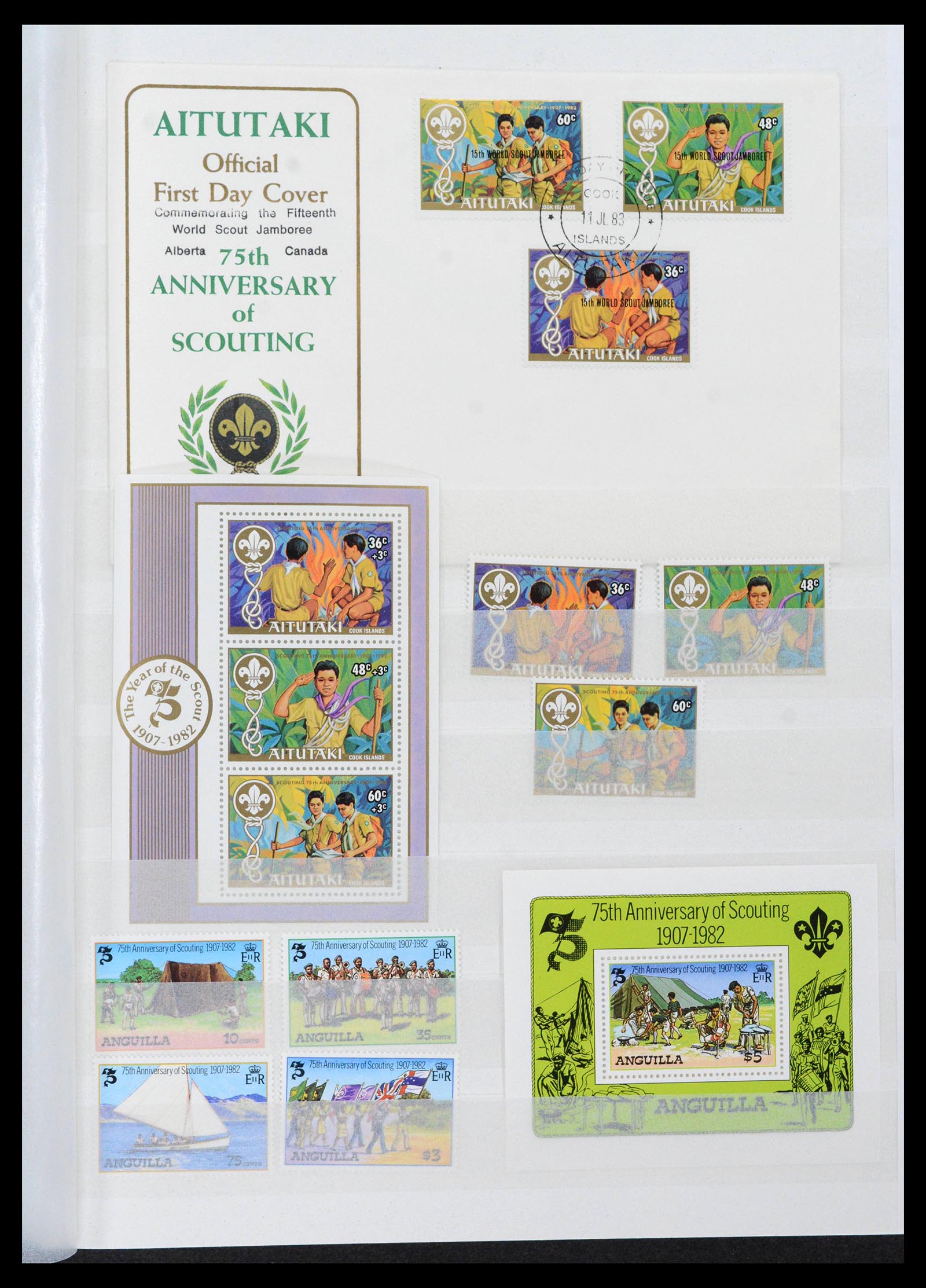38806 0073 - Postzegelverzameling 38806 Motief scouting 1925-2007.