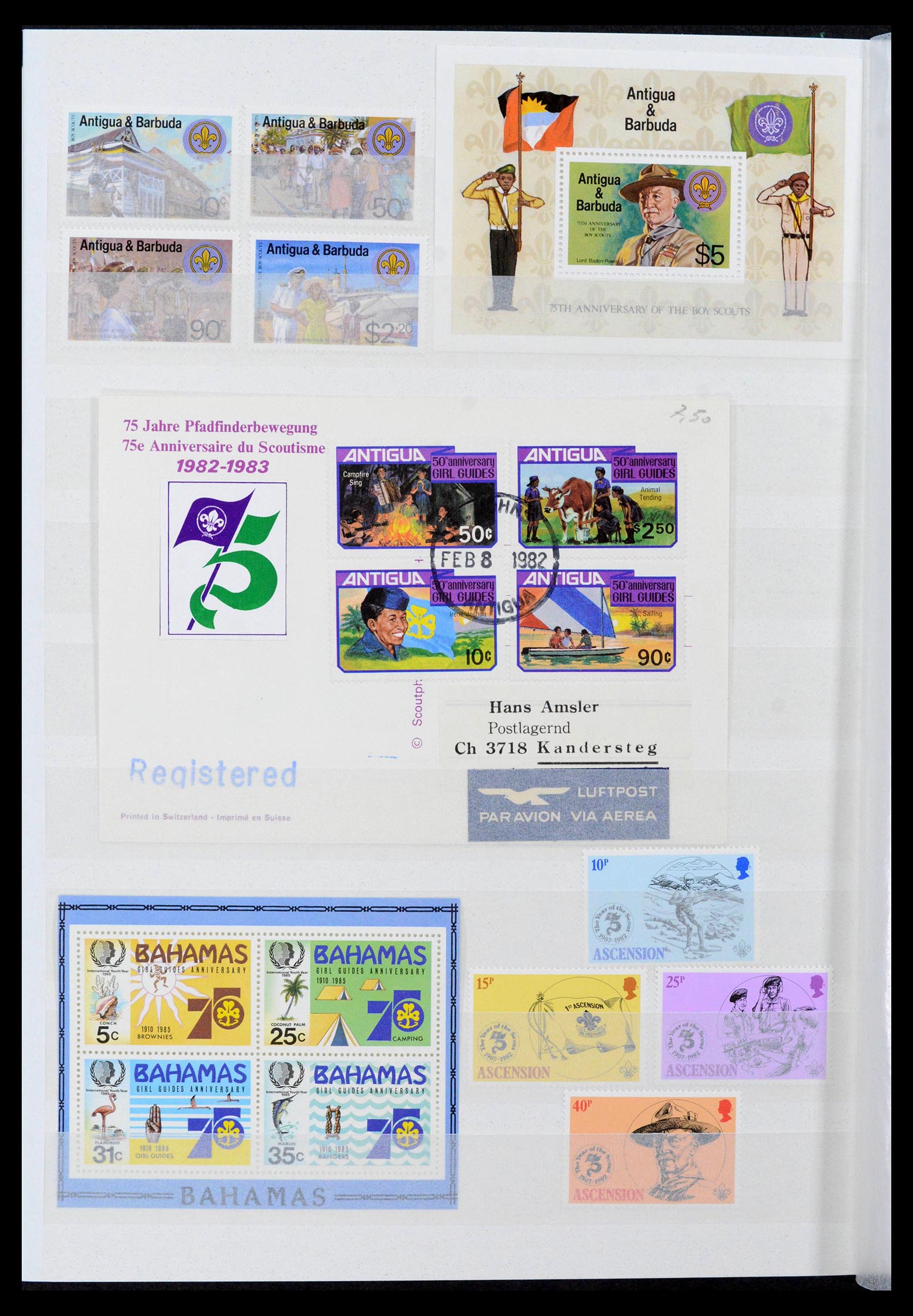 38806 0074 - Postzegelverzameling 38806 Motief scouting 1925-2007.