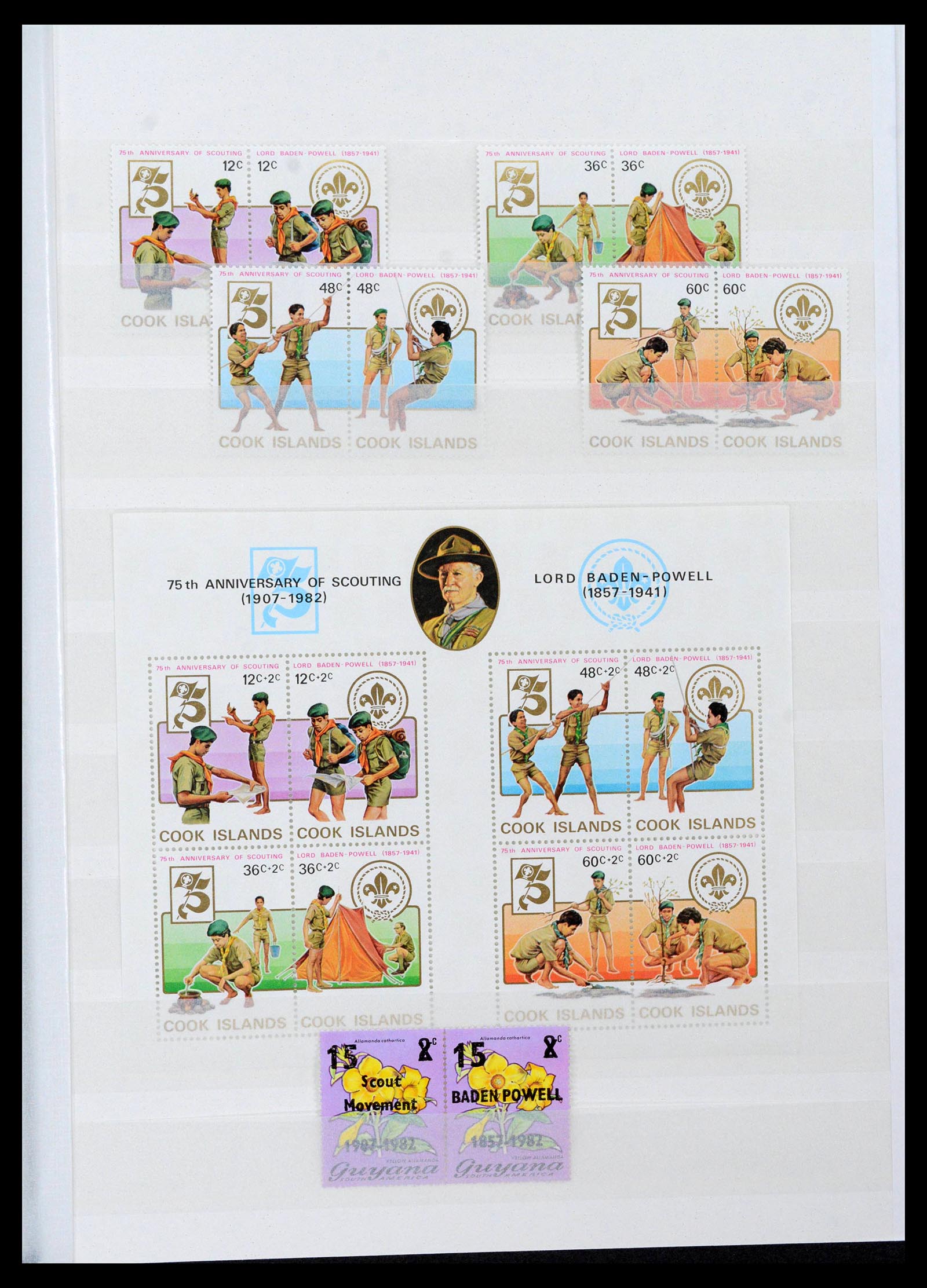 38806 0077 - Postzegelverzameling 38806 Motief scouting 1925-2007.