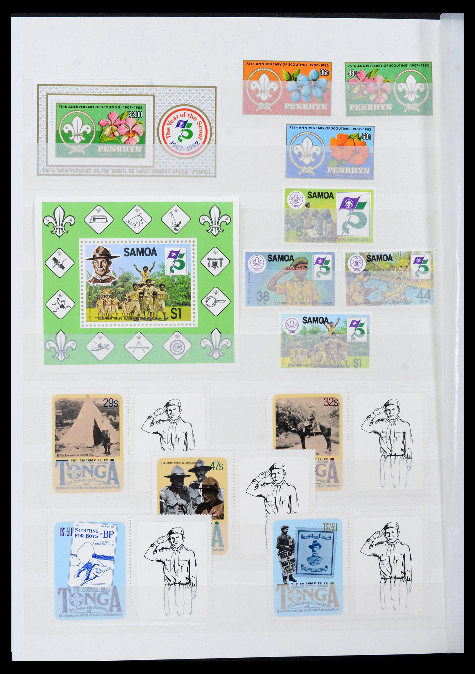 38806 0084 - Postzegelverzameling 38806 Motief scouting 1925-2007.