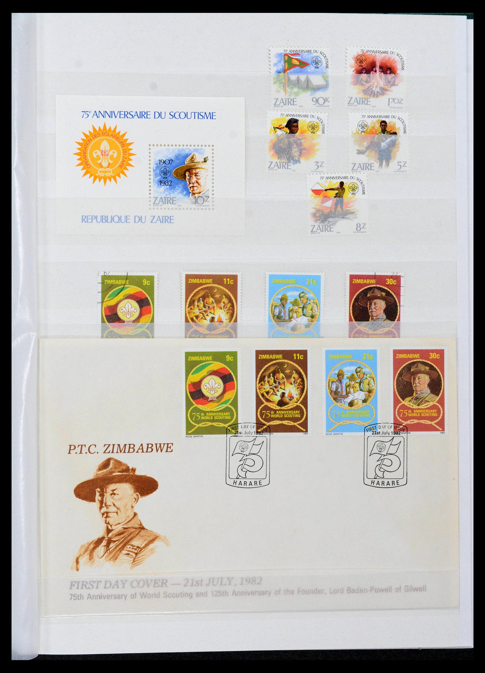 38806 0087 - Postzegelverzameling 38806 Motief scouting 1925-2007.