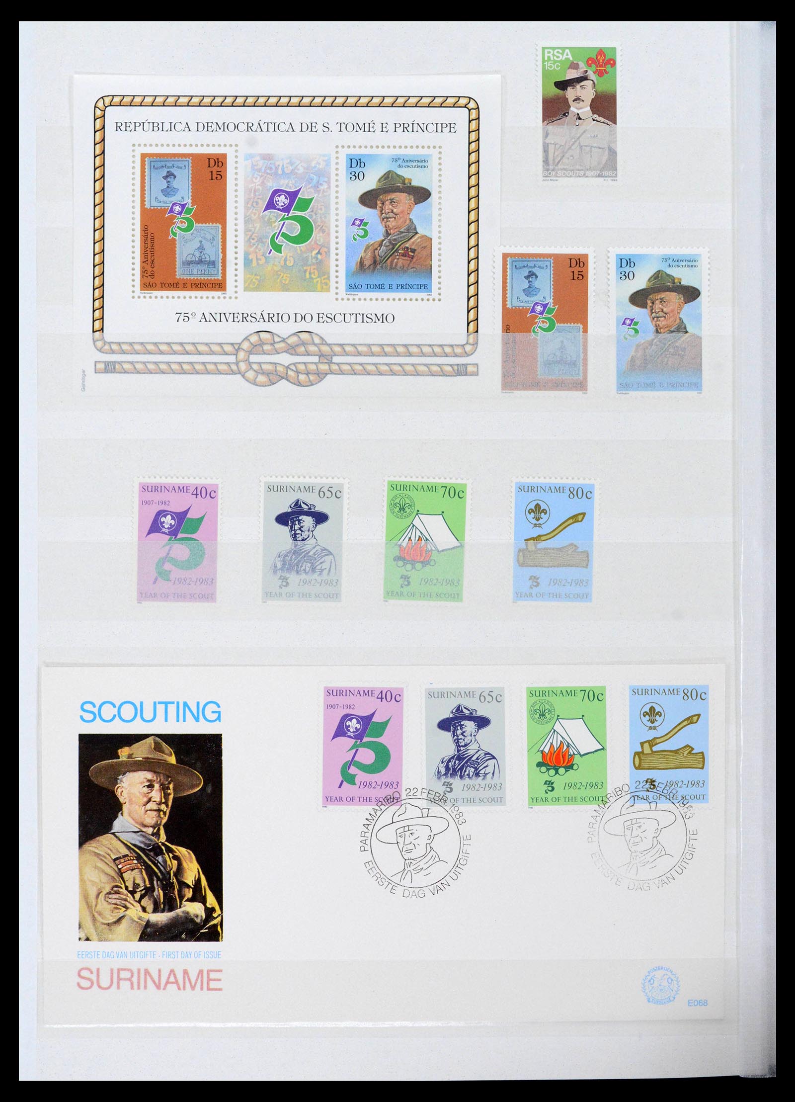 38806 0094 - Postzegelverzameling 38806 Motief scouting 1925-2007.