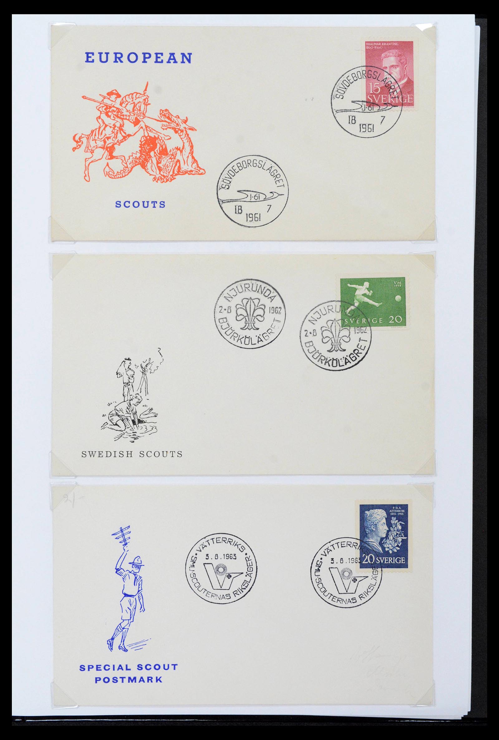38806 0403 - Postzegelverzameling 38806 Motief scouting 1925-2007.