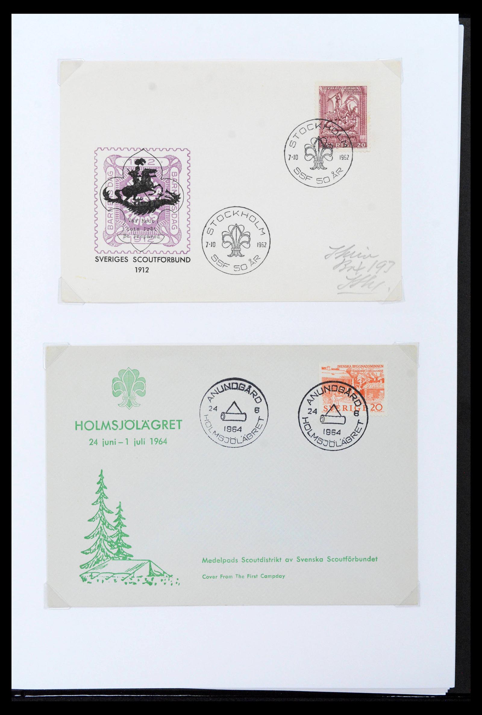 38806 0404 - Postzegelverzameling 38806 Motief scouting 1925-2007.