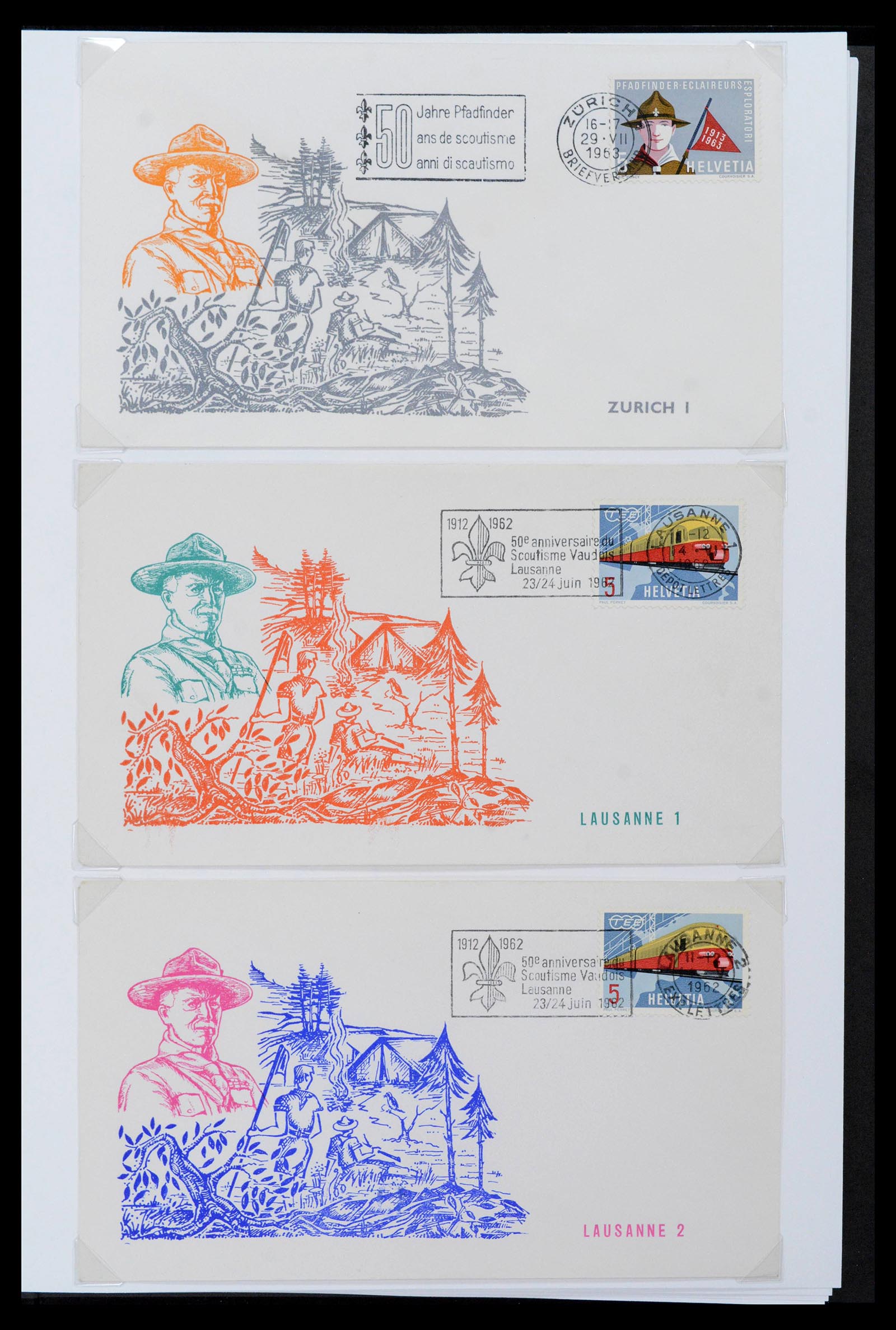 38806 0407 - Postzegelverzameling 38806 Motief scouting 1925-2007.