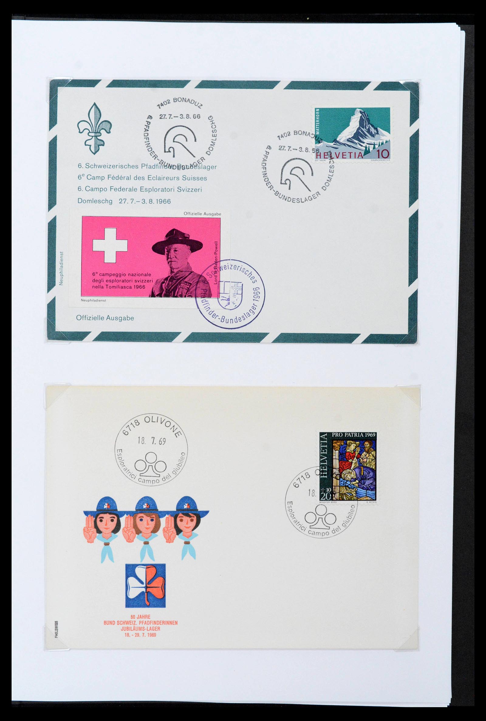 38806 0409 - Postzegelverzameling 38806 Motief scouting 1925-2007.