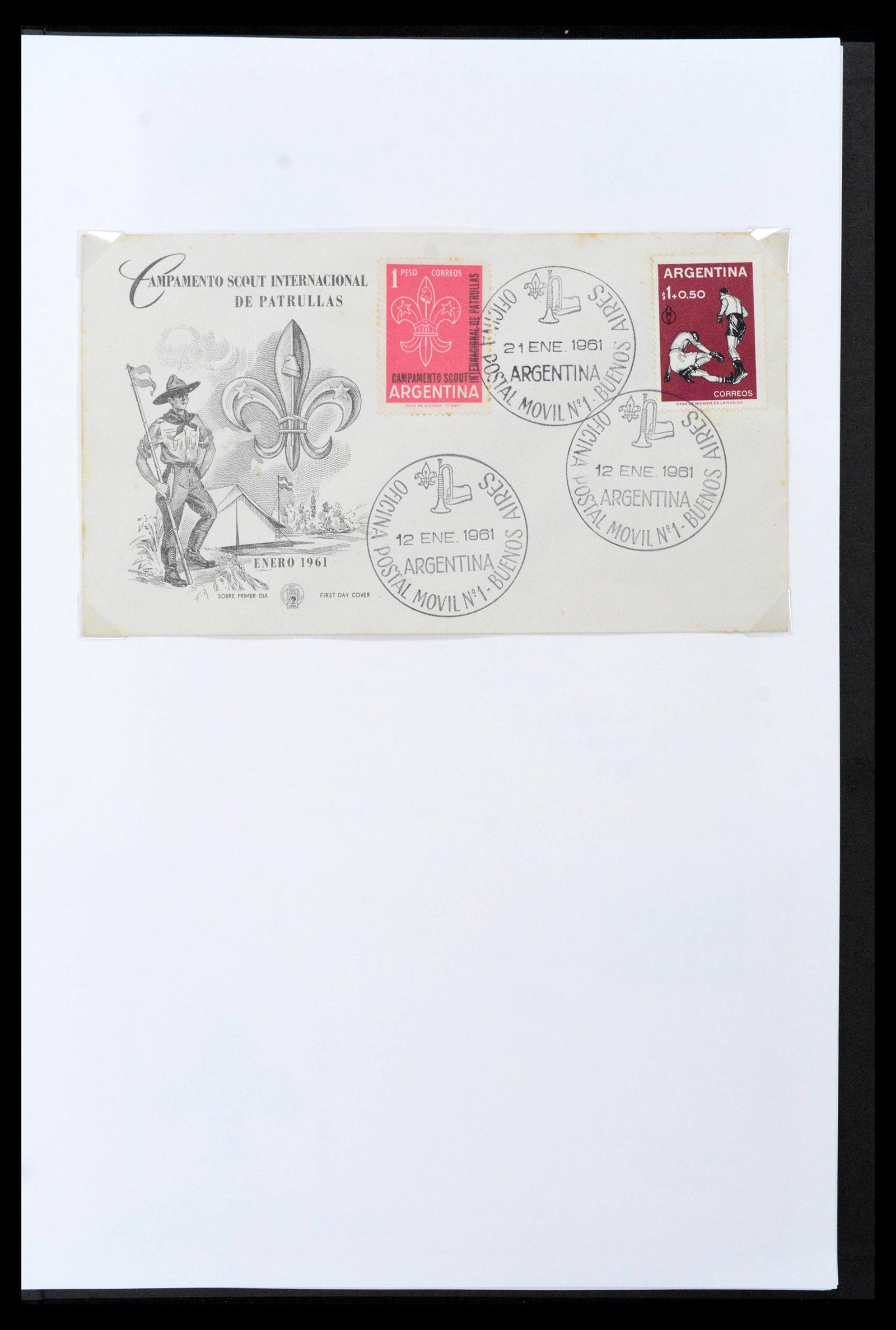 38806 0412 - Postzegelverzameling 38806 Motief scouting 1925-2007.