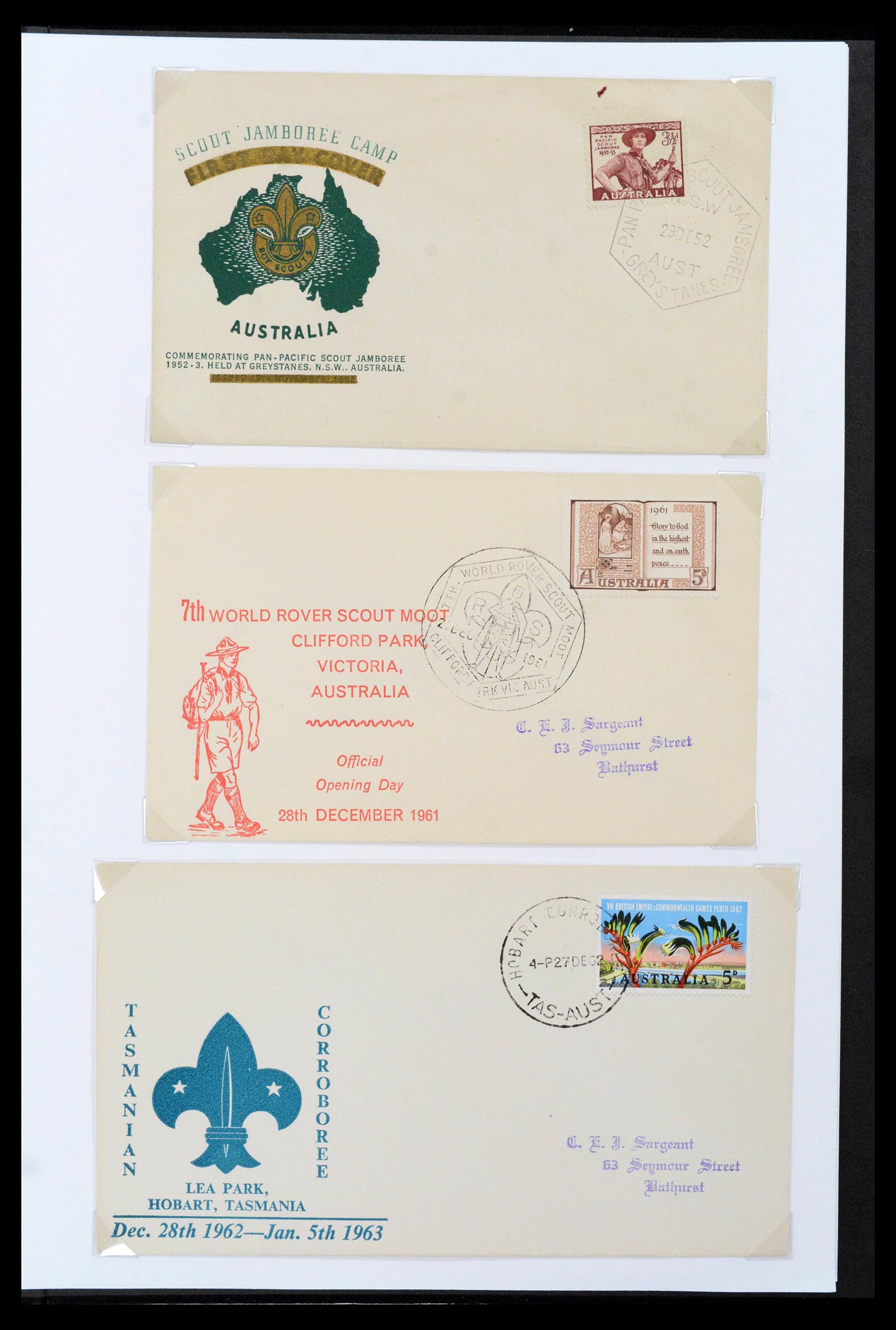 38806 0413 - Postzegelverzameling 38806 Motief scouting 1925-2007.