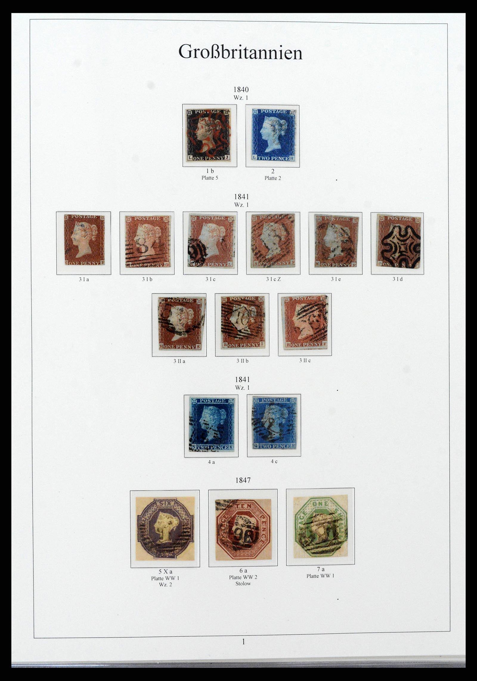38825 0001 - Postzegelverzameling 38825 Engeland 1840-1976.
