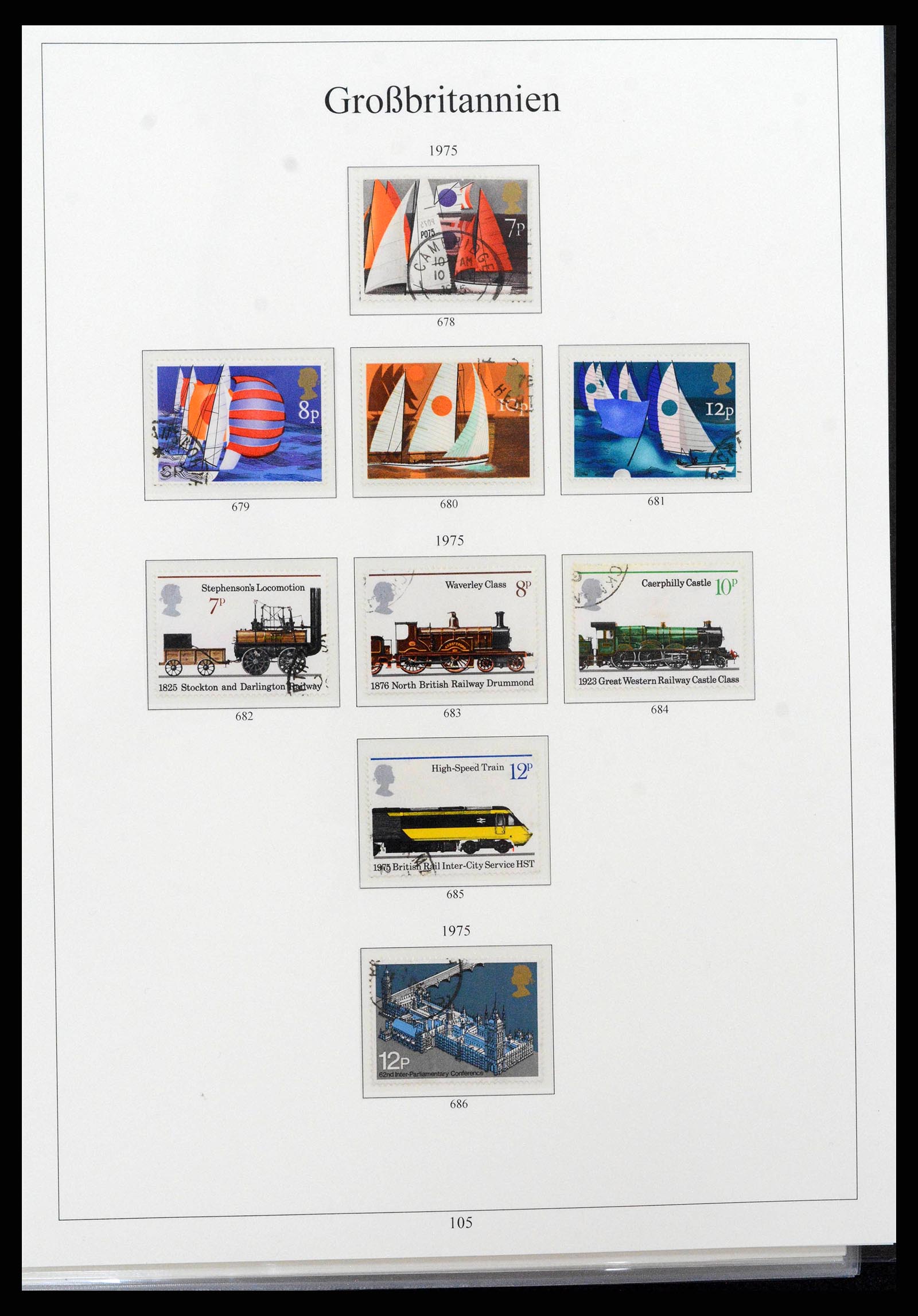 38825 0123 - Postzegelverzameling 38825 Engeland 1840-1976.