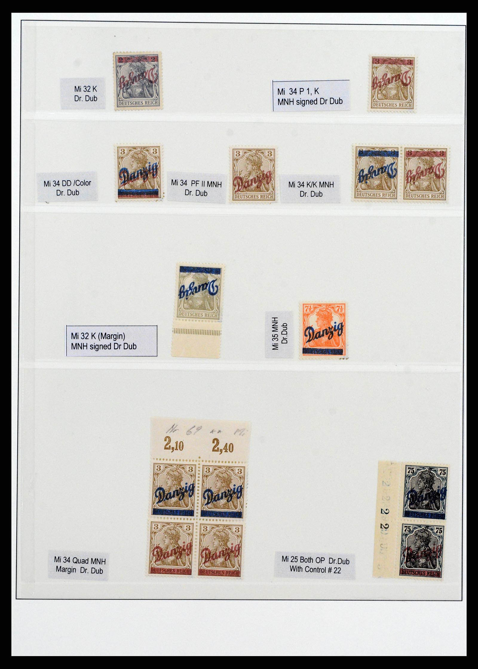 38834 0001 - Postzegelverzameling 38834 Danzig 1920.