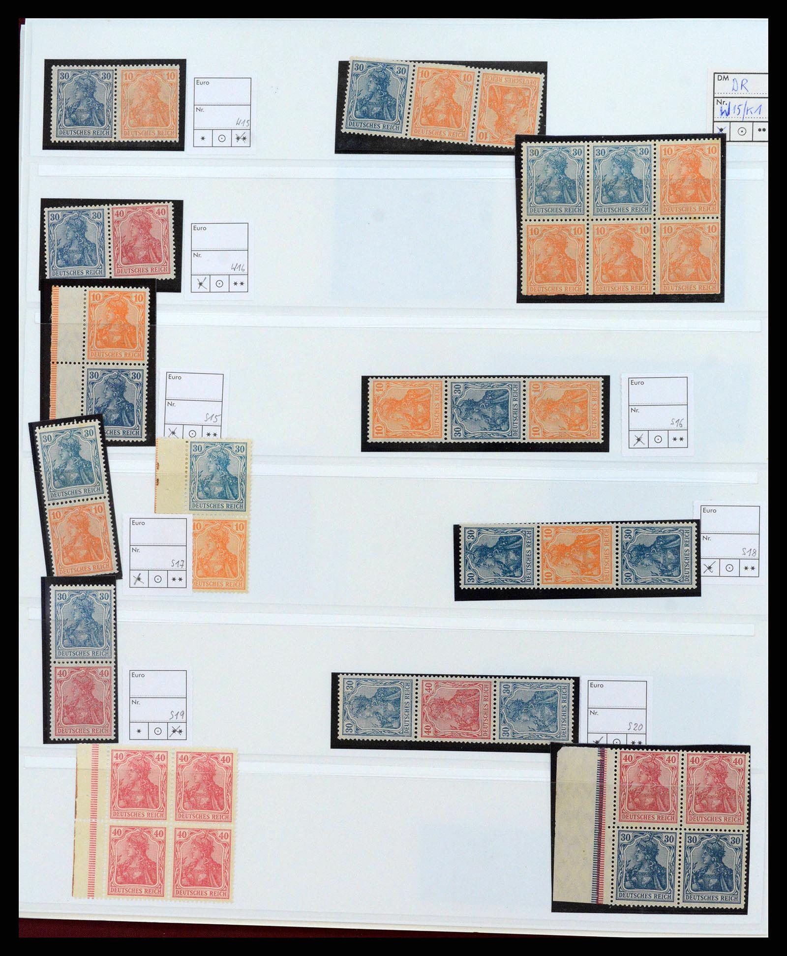 38856 0005 - Postzegelverzameling 38856 Duitse Rijk combinaties 1919-1941.