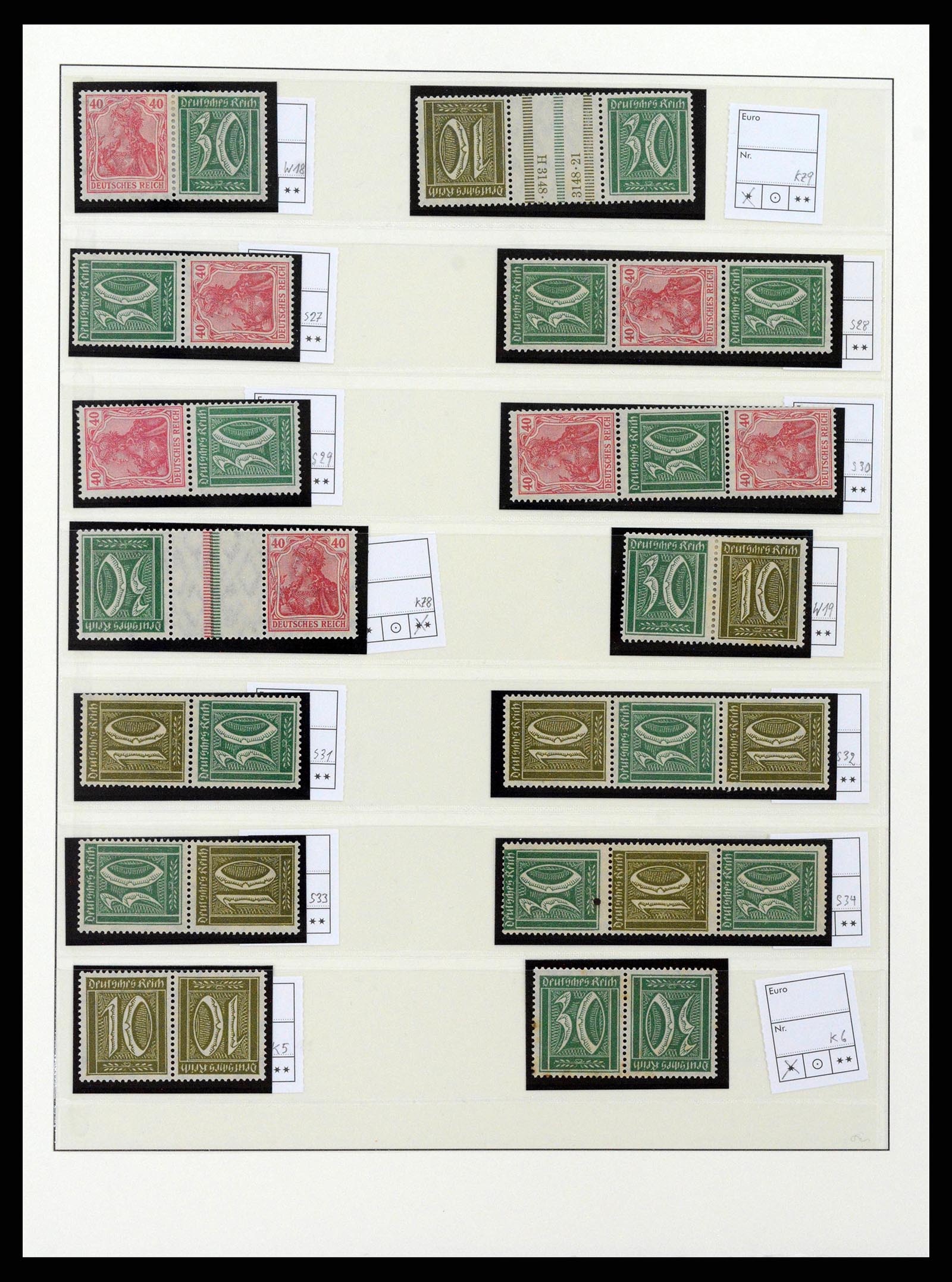 38856 0009 - Postzegelverzameling 38856 Duitse Rijk combinaties 1919-1941.