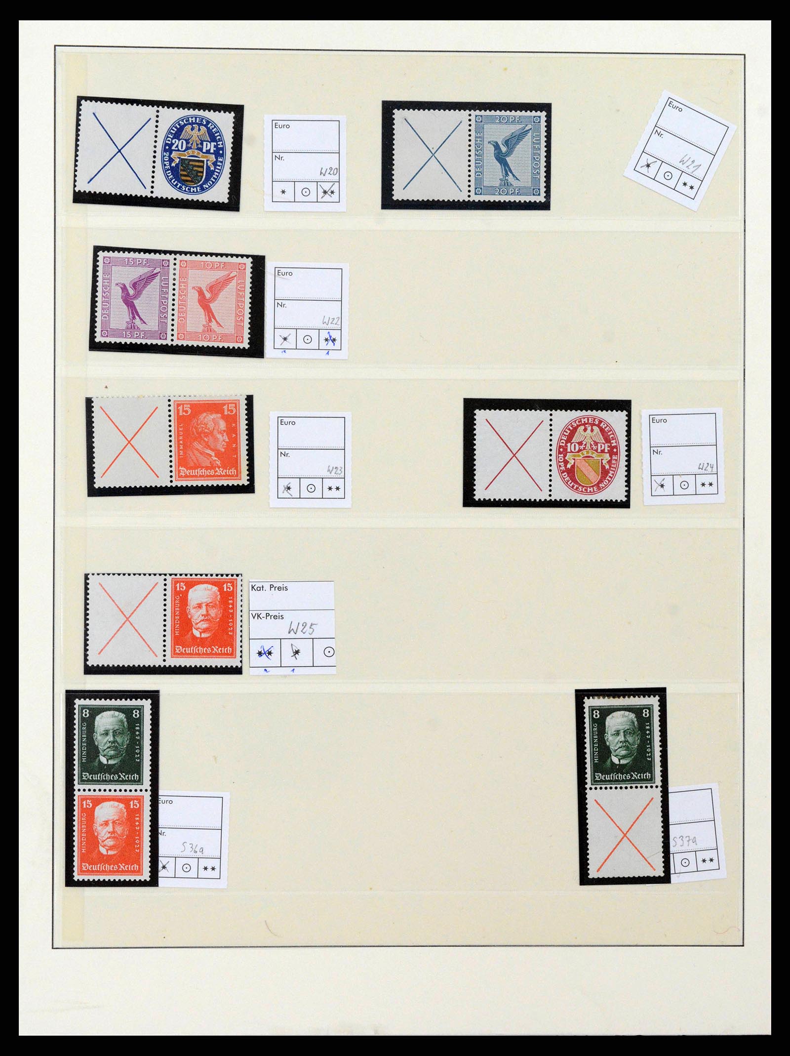 38856 0010 - Postzegelverzameling 38856 Duitse Rijk combinaties 1919-1941.