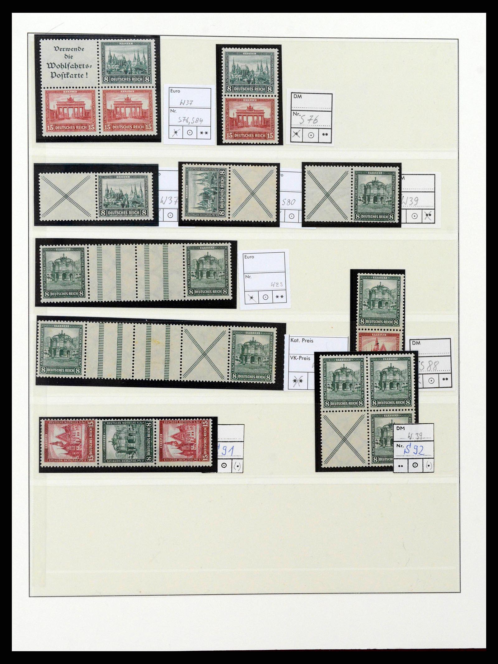 38856 0018 - Postzegelverzameling 38856 Duitse Rijk combinaties 1919-1941.