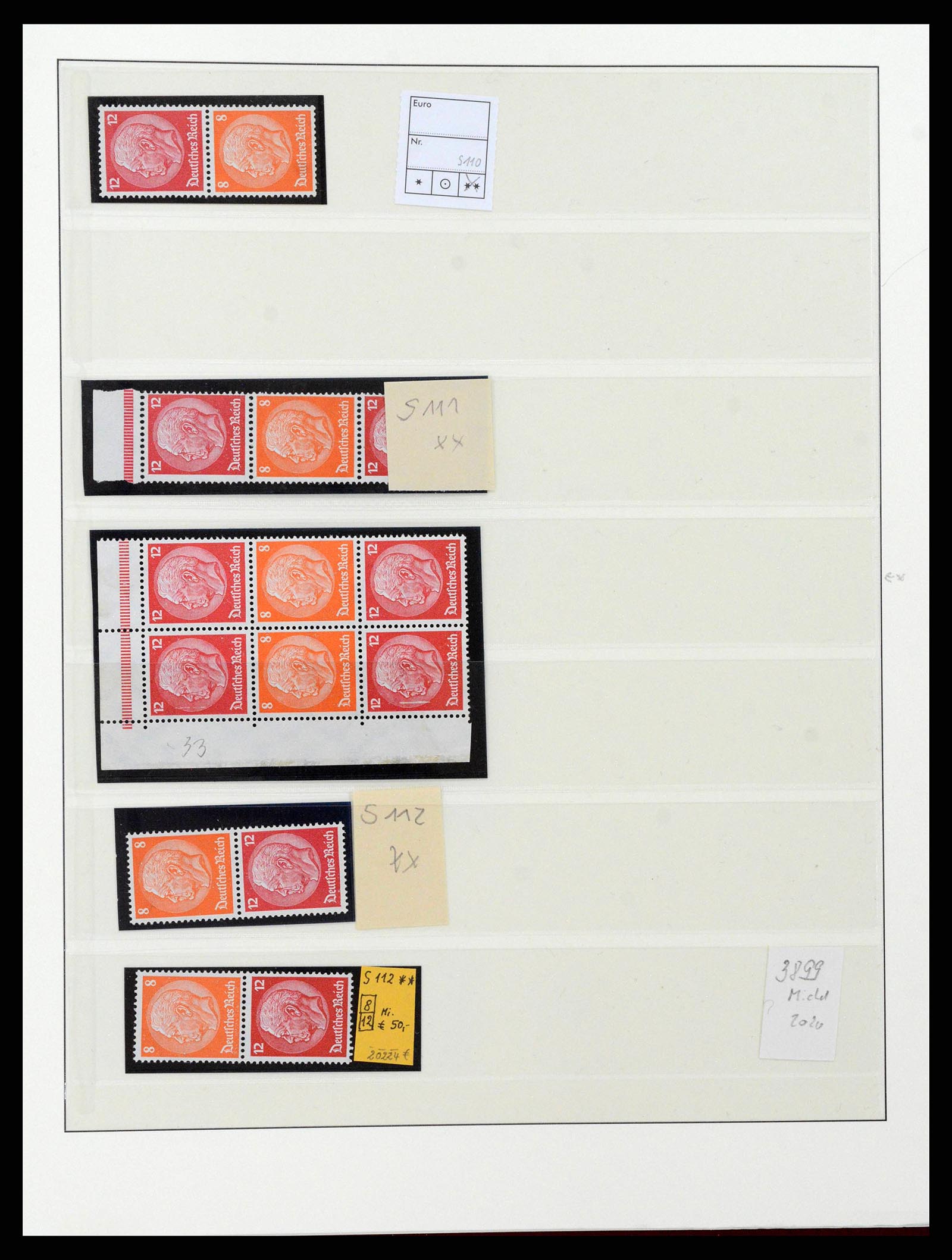 38856 0024 - Postzegelverzameling 38856 Duitse Rijk combinaties 1919-1941.