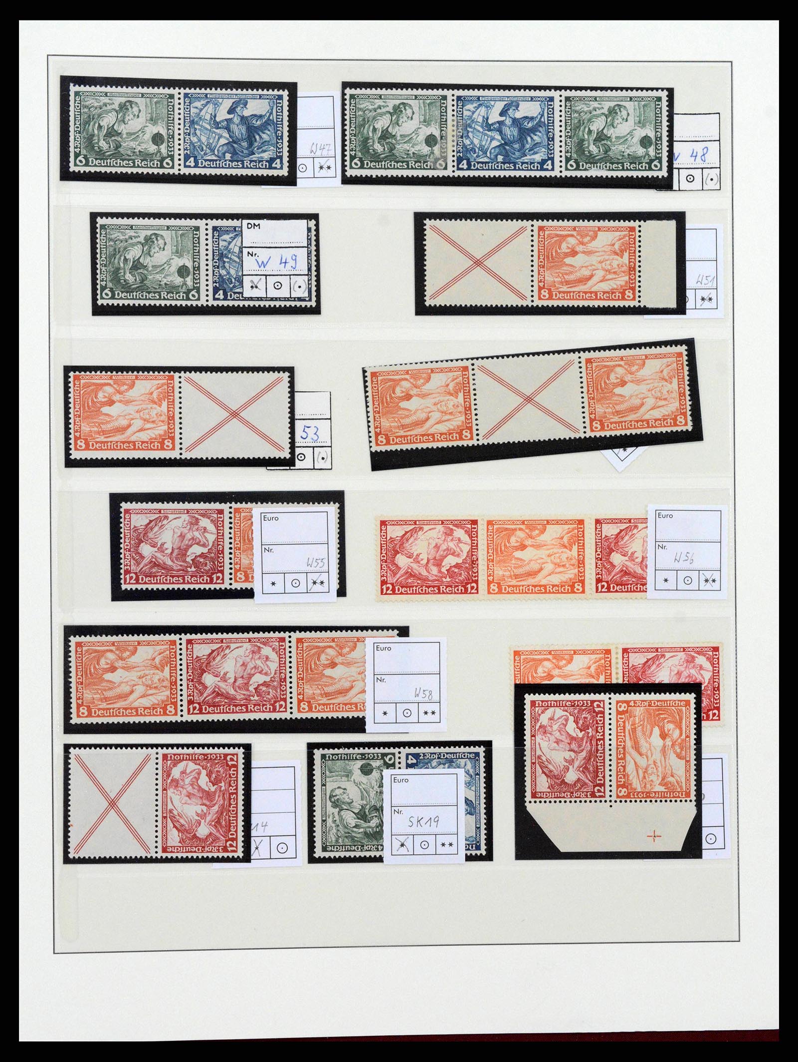 38856 0026 - Postzegelverzameling 38856 Duitse Rijk combinaties 1919-1941.