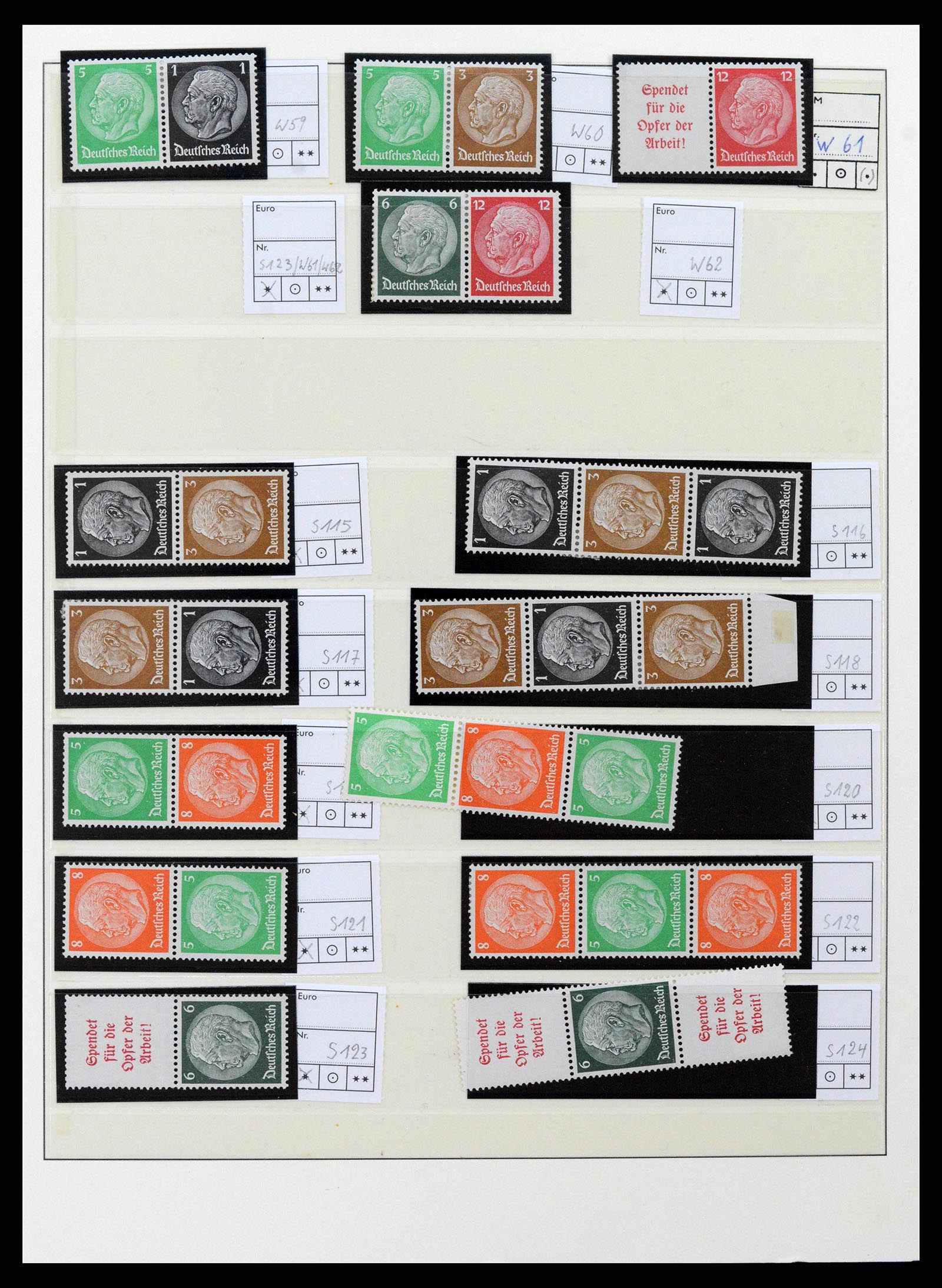 38856 0027 - Postzegelverzameling 38856 Duitse Rijk combinaties 1919-1941.