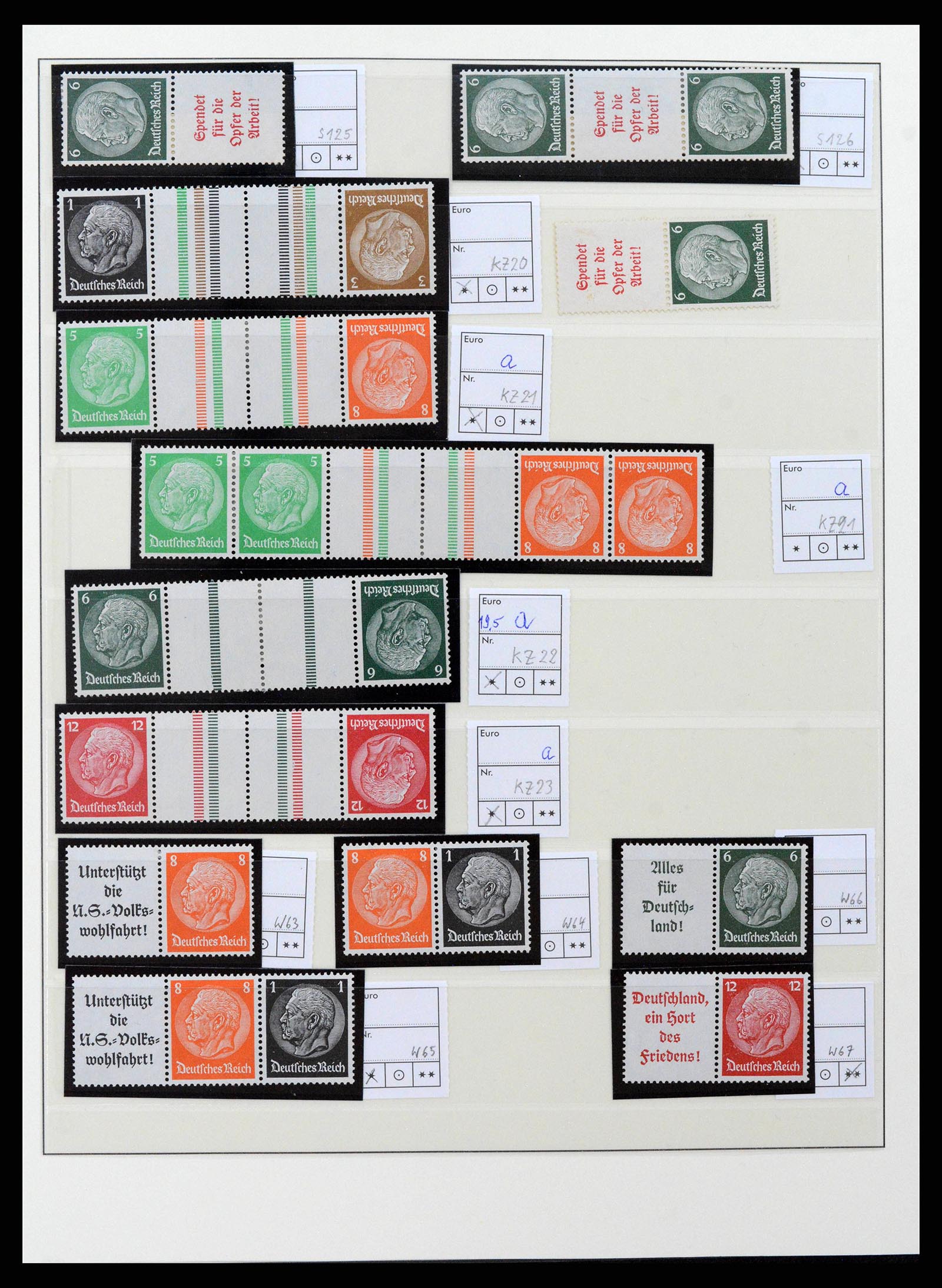 38856 0028 - Postzegelverzameling 38856 Duitse Rijk combinaties 1919-1941.