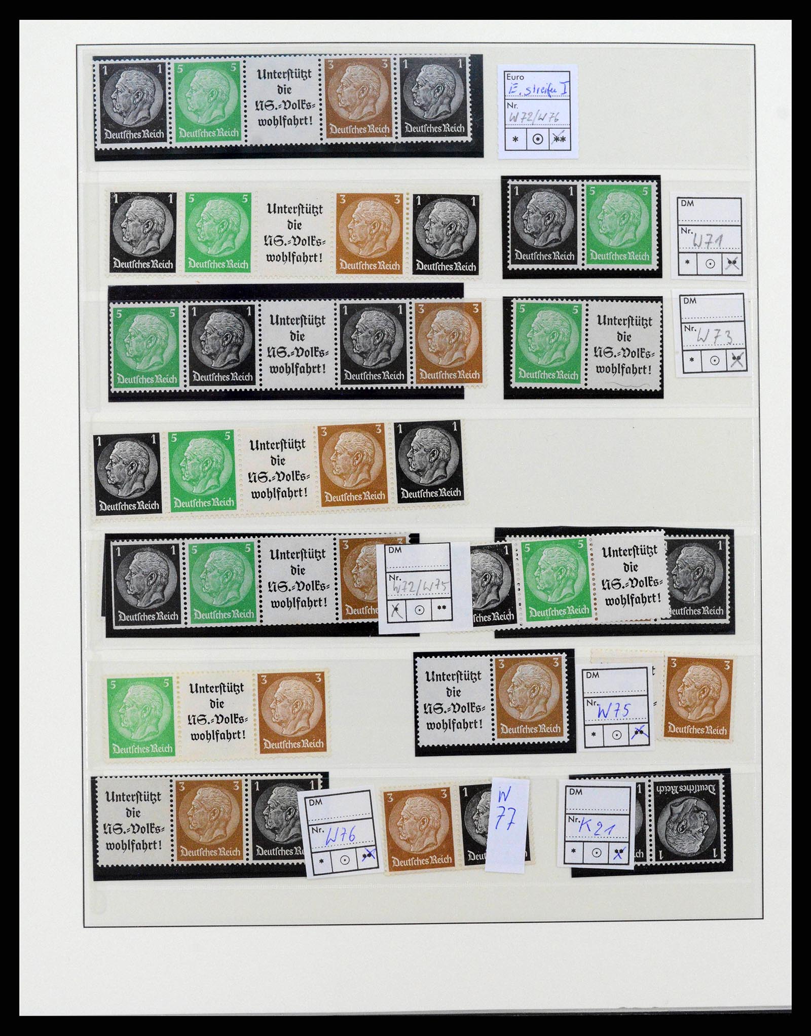 38856 0035 - Postzegelverzameling 38856 Duitse Rijk combinaties 1919-1941.