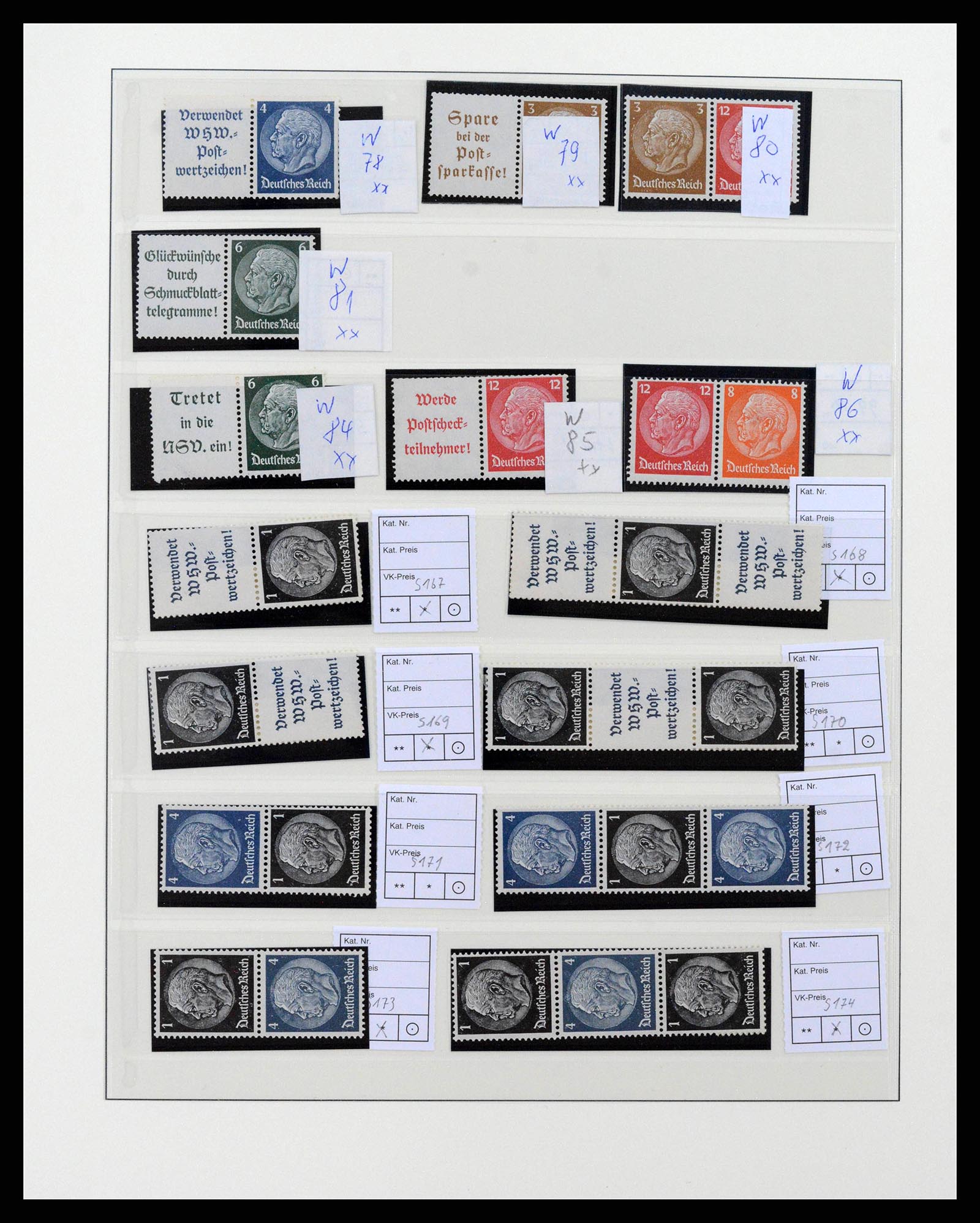 38856 0039 - Postzegelverzameling 38856 Duitse Rijk combinaties 1919-1941.