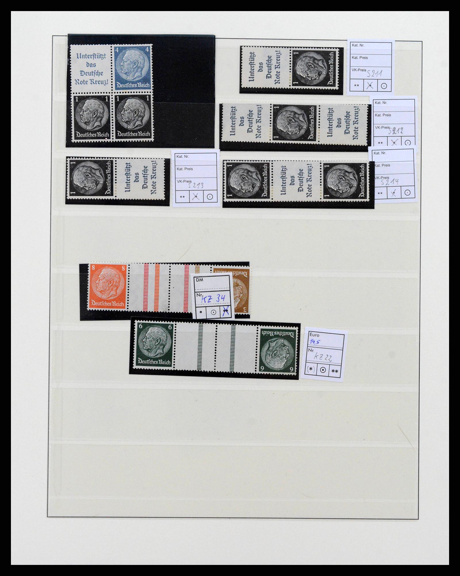 38856 0045 - Postzegelverzameling 38856 Duitse Rijk combinaties 1919-1941.