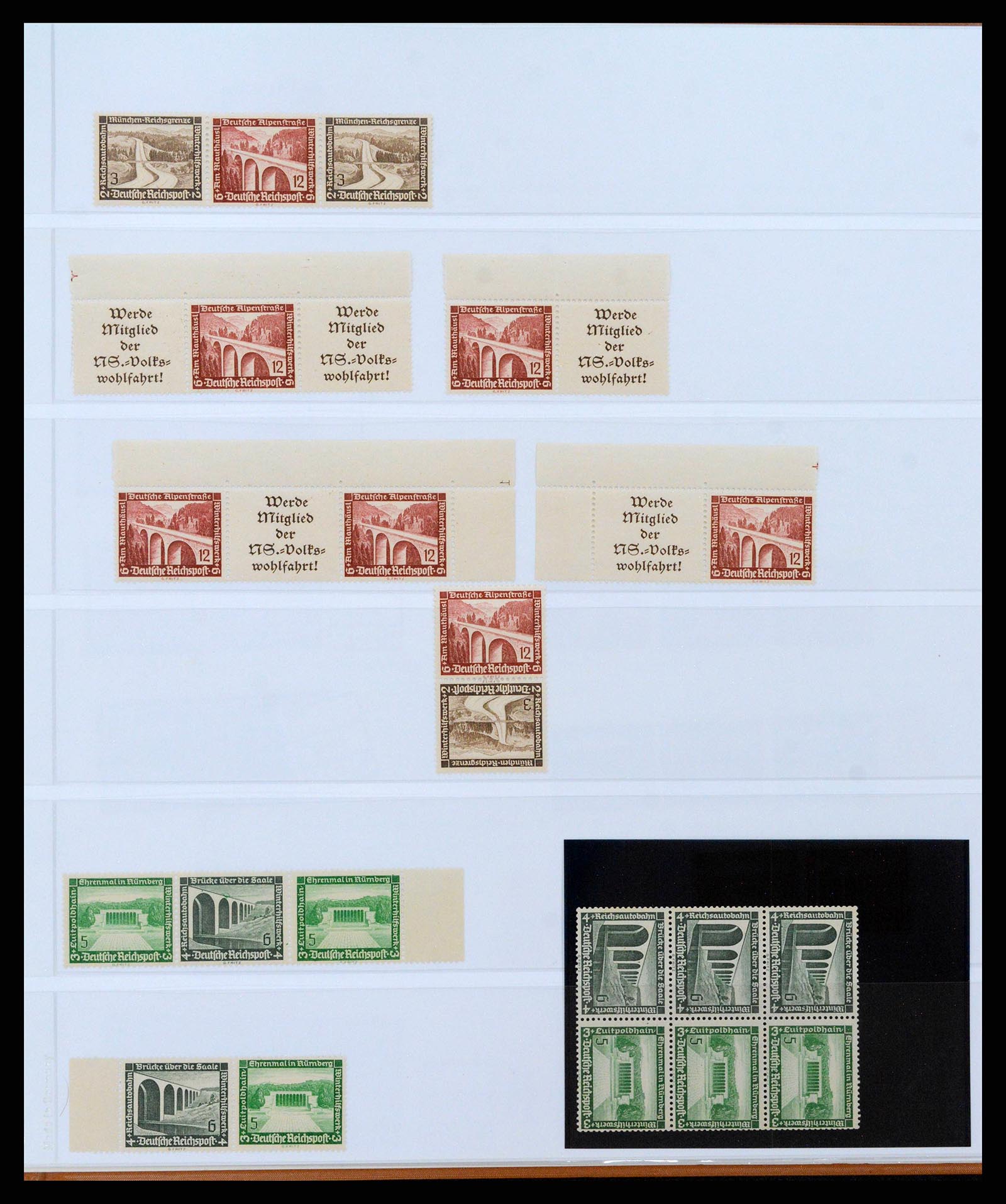 38856 0055 - Postzegelverzameling 38856 Duitse Rijk combinaties 1919-1941.