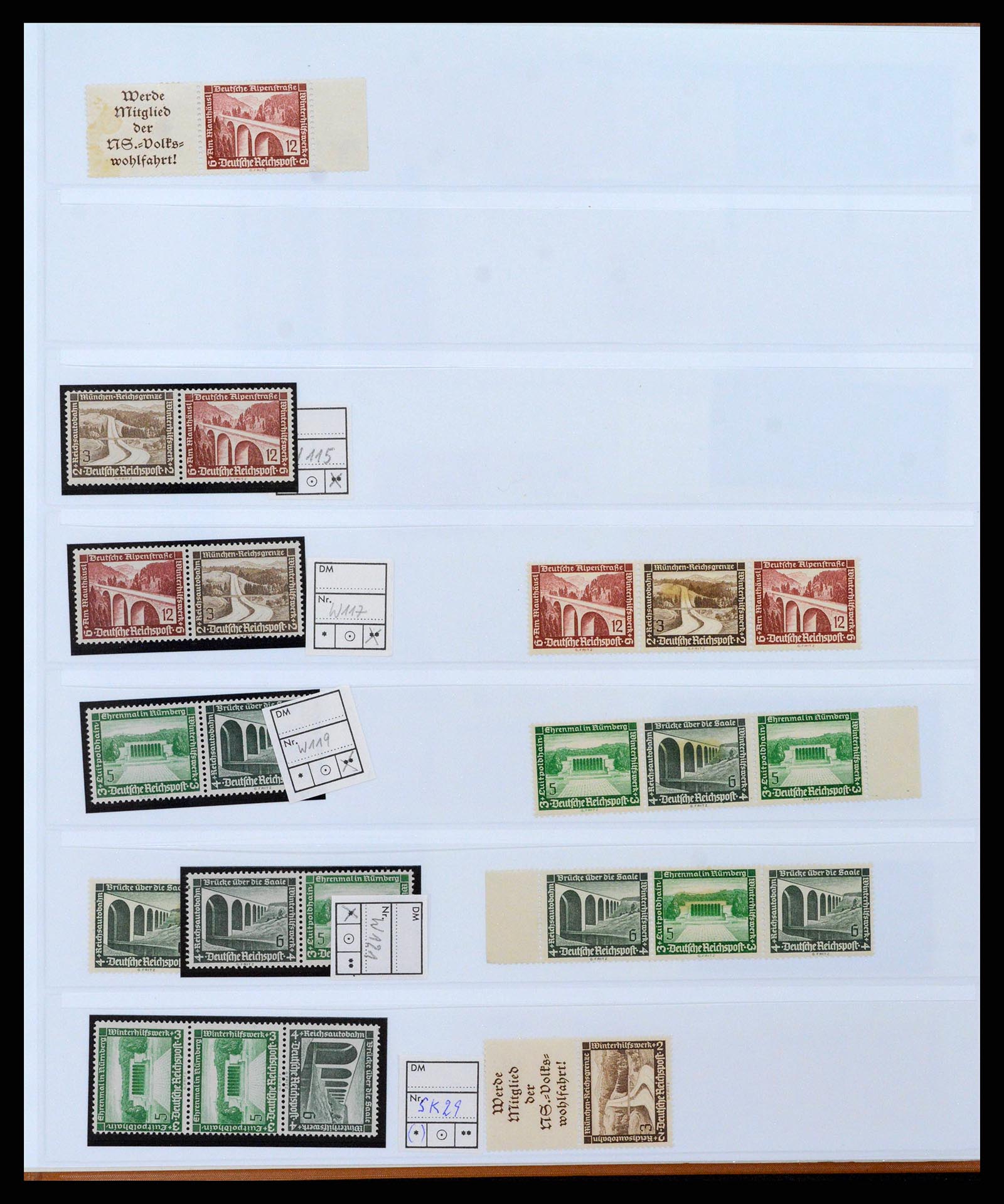38856 0056 - Postzegelverzameling 38856 Duitse Rijk combinaties 1919-1941.