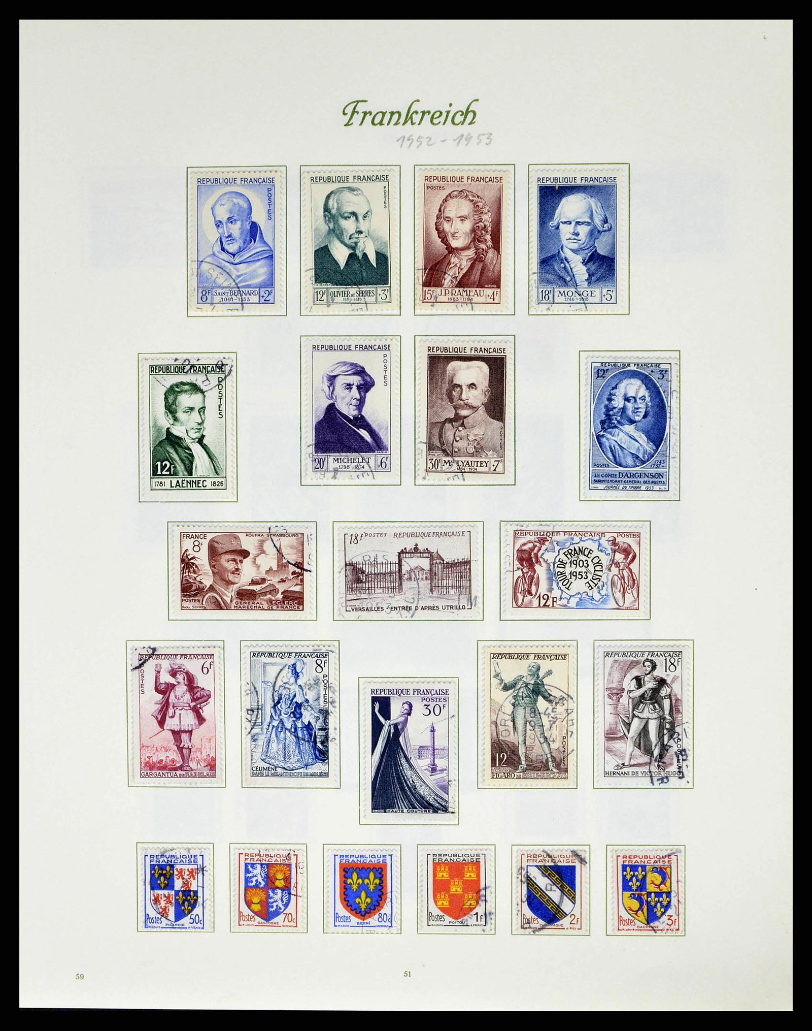 38886 0061 - Postzegelverzameling 38886 Frankrijk 1849-1971.