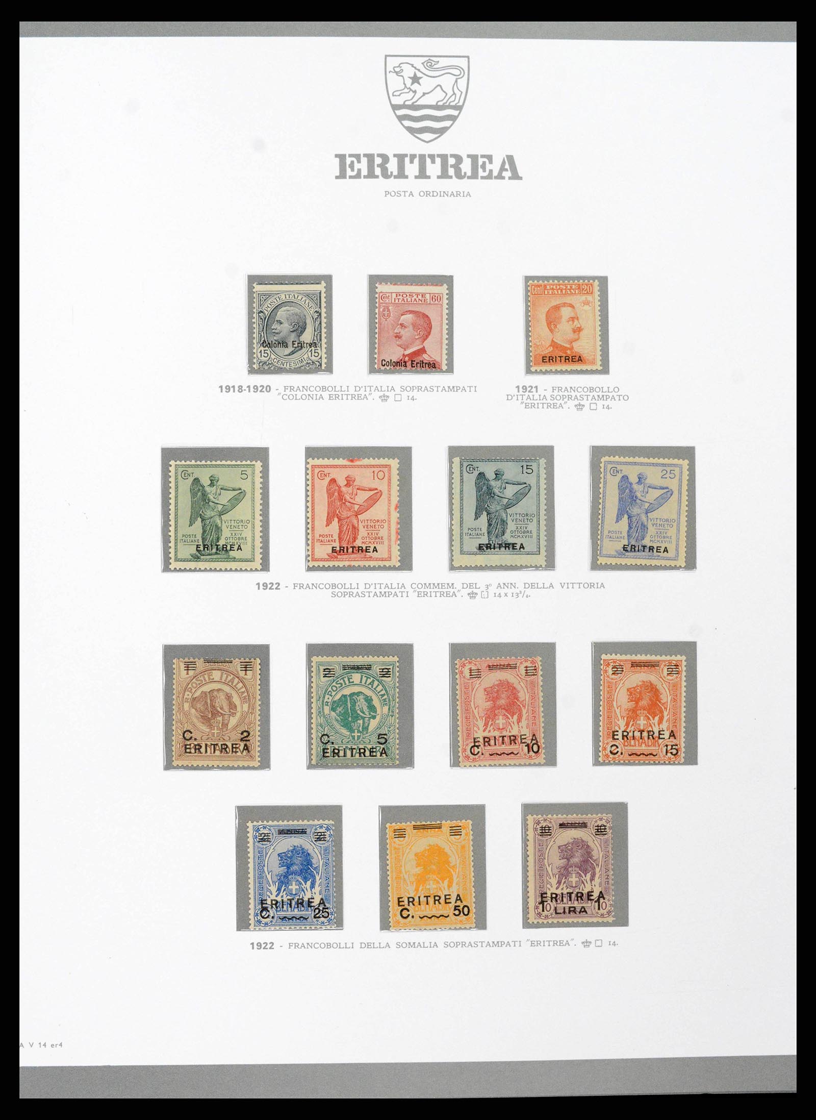 38920 0198 - Postzegelverzameling 38920 Italiaanse Koloniën topverzameling 1903-19