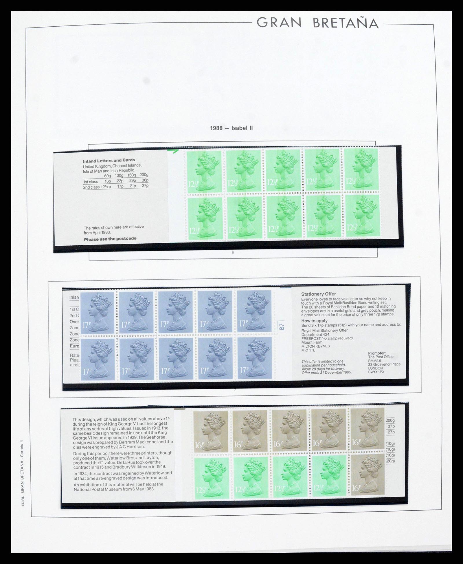 38924 0221 - Postzegelverzameling 38924 Engeland 1840-2000.