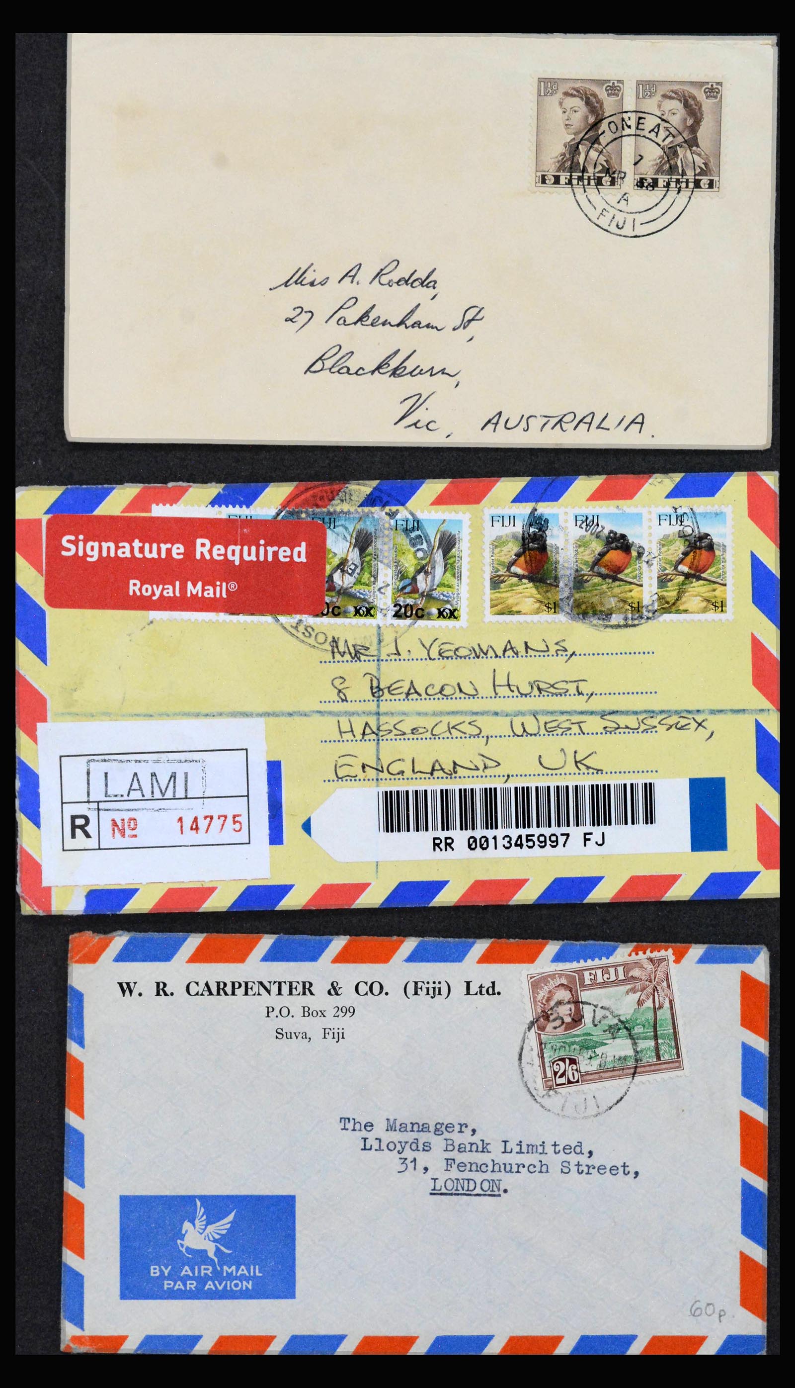 38929 0014 - Stamp collection 38929 Fiji covers 1900-1980.