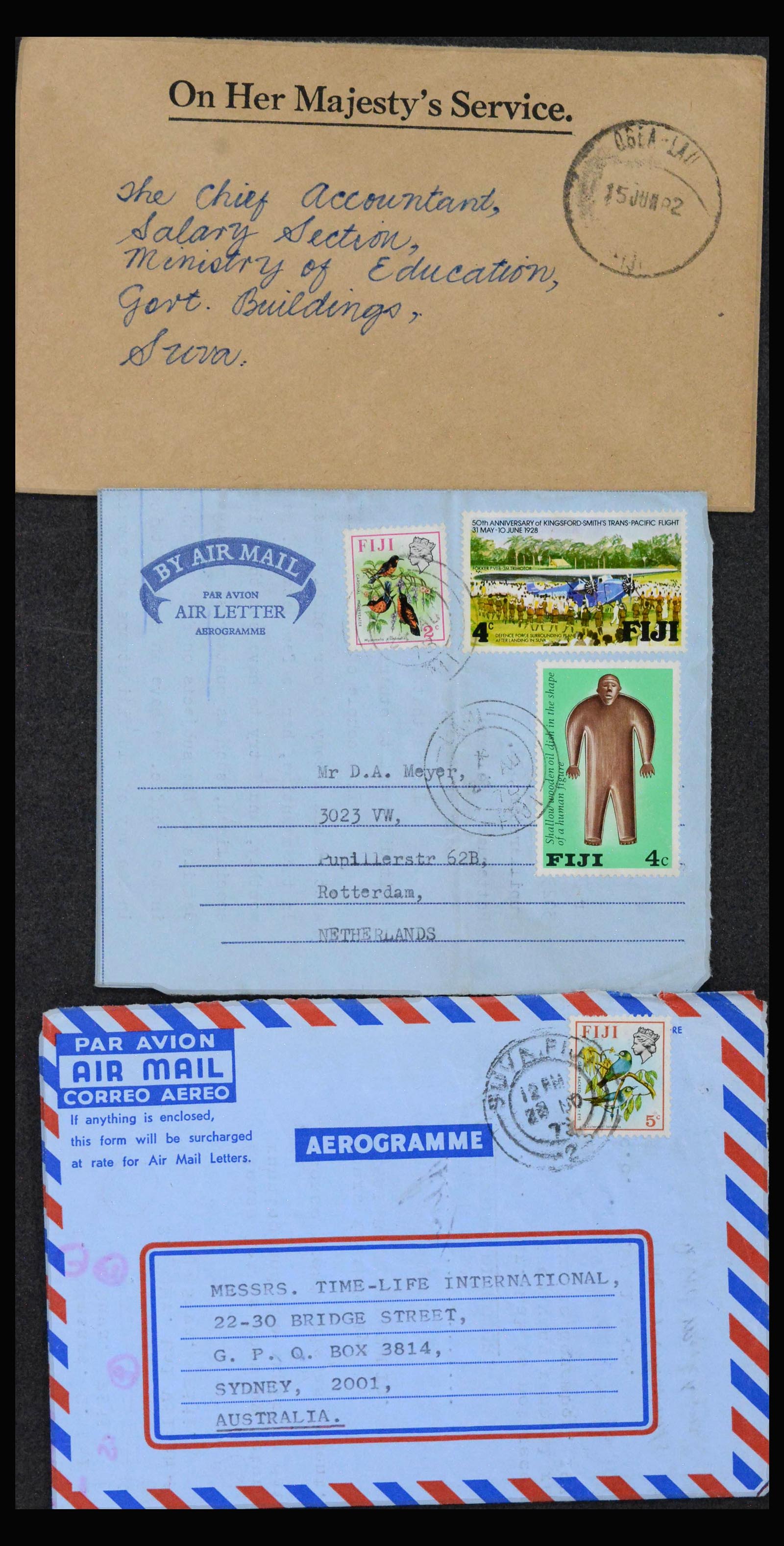 38929 0016 - Stamp collection 38929 Fiji covers 1900-1980.