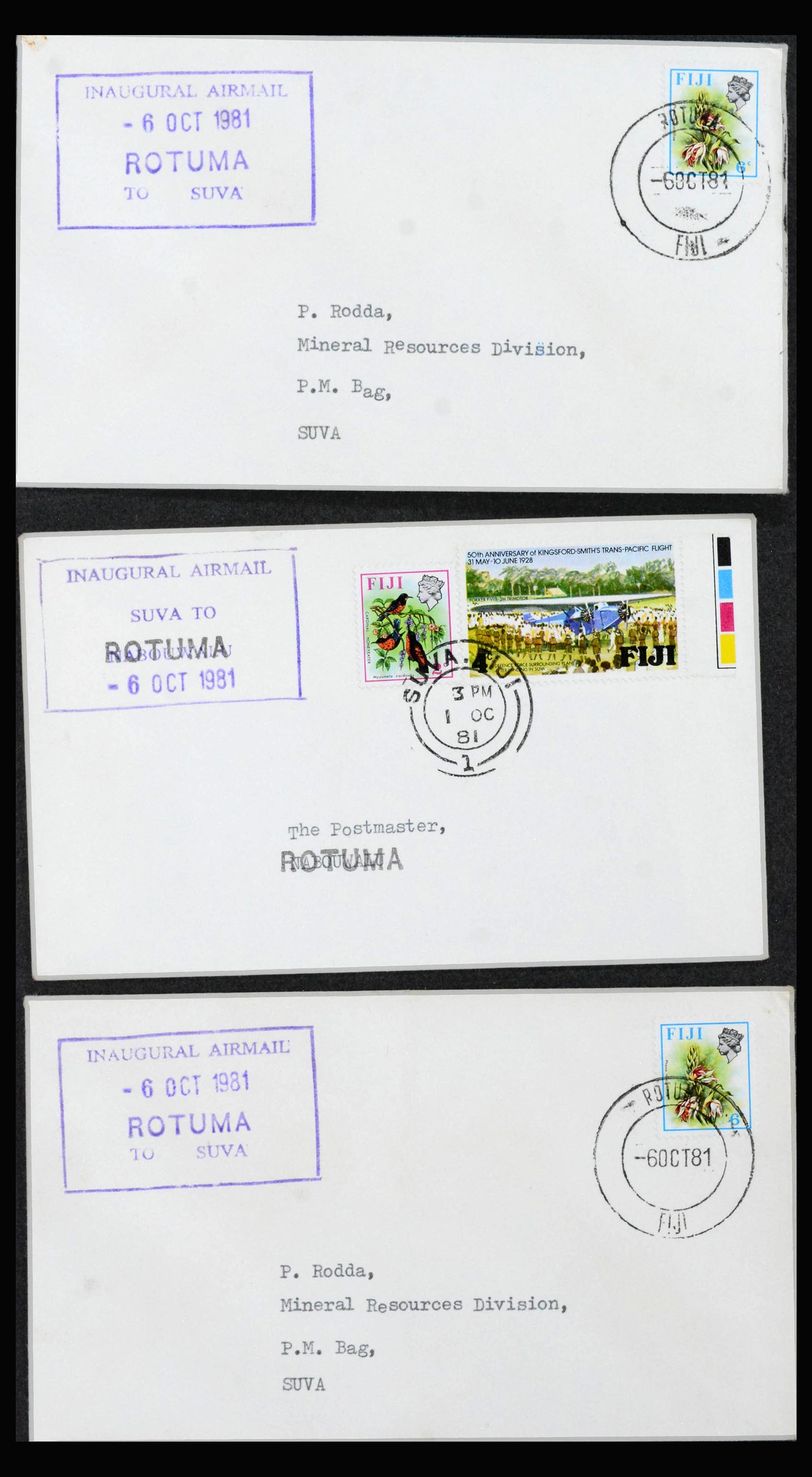 38929 0018 - Stamp collection 38929 Fiji covers 1900-1980.