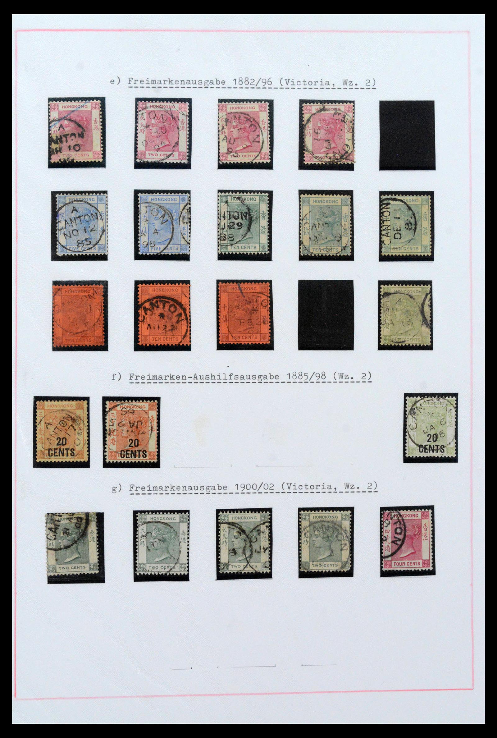 38983 0005 - Stamp collection 38983 Hong Kong treaty port cancellations 1862-1935.