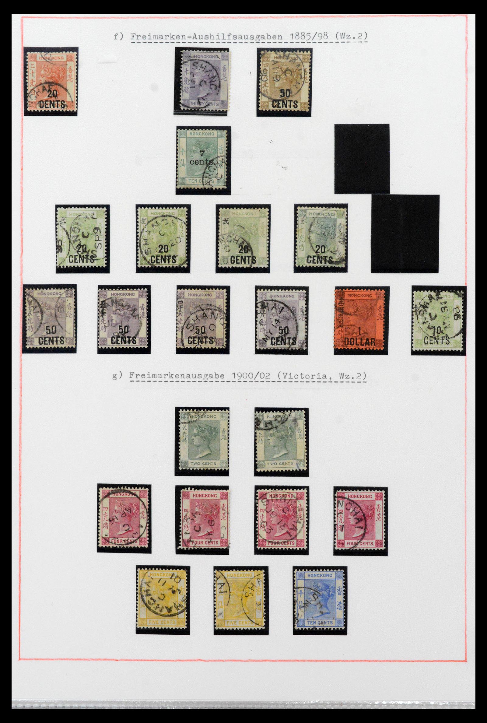 38983 0017 - Stamp collection 38983 Hong Kong treaty port cancellations 1862-1935.