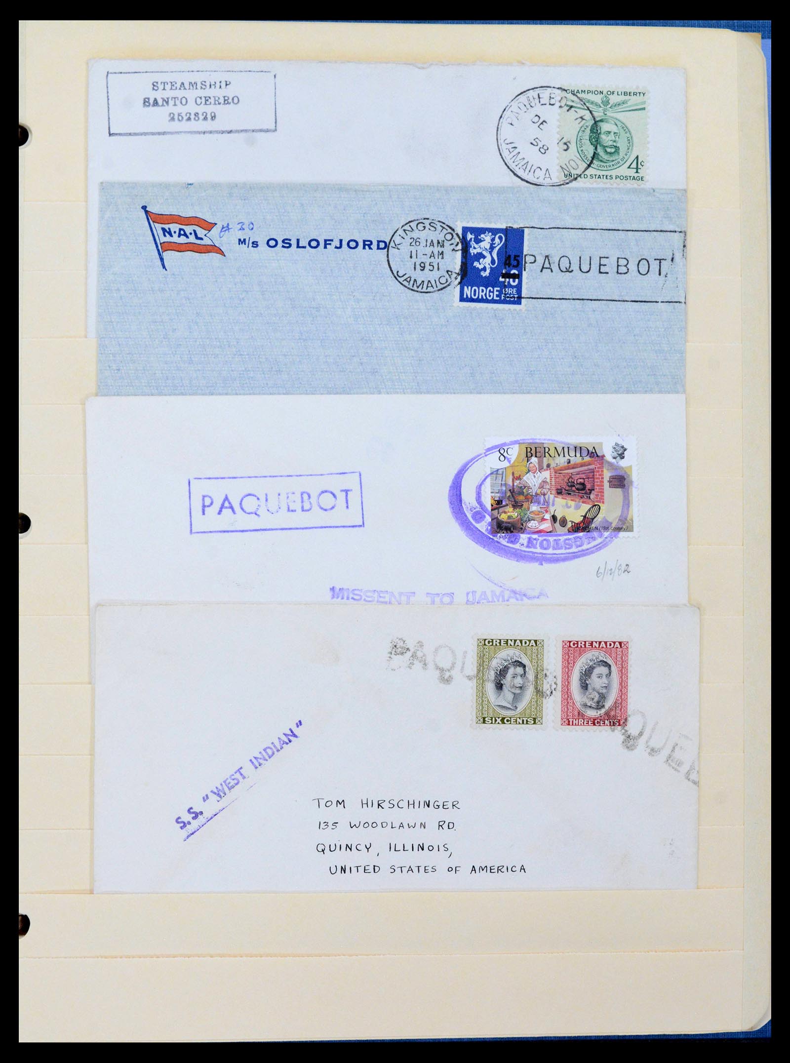 39016 0006 - Stamp collection 39016 World paquebot covers 1870-1980.