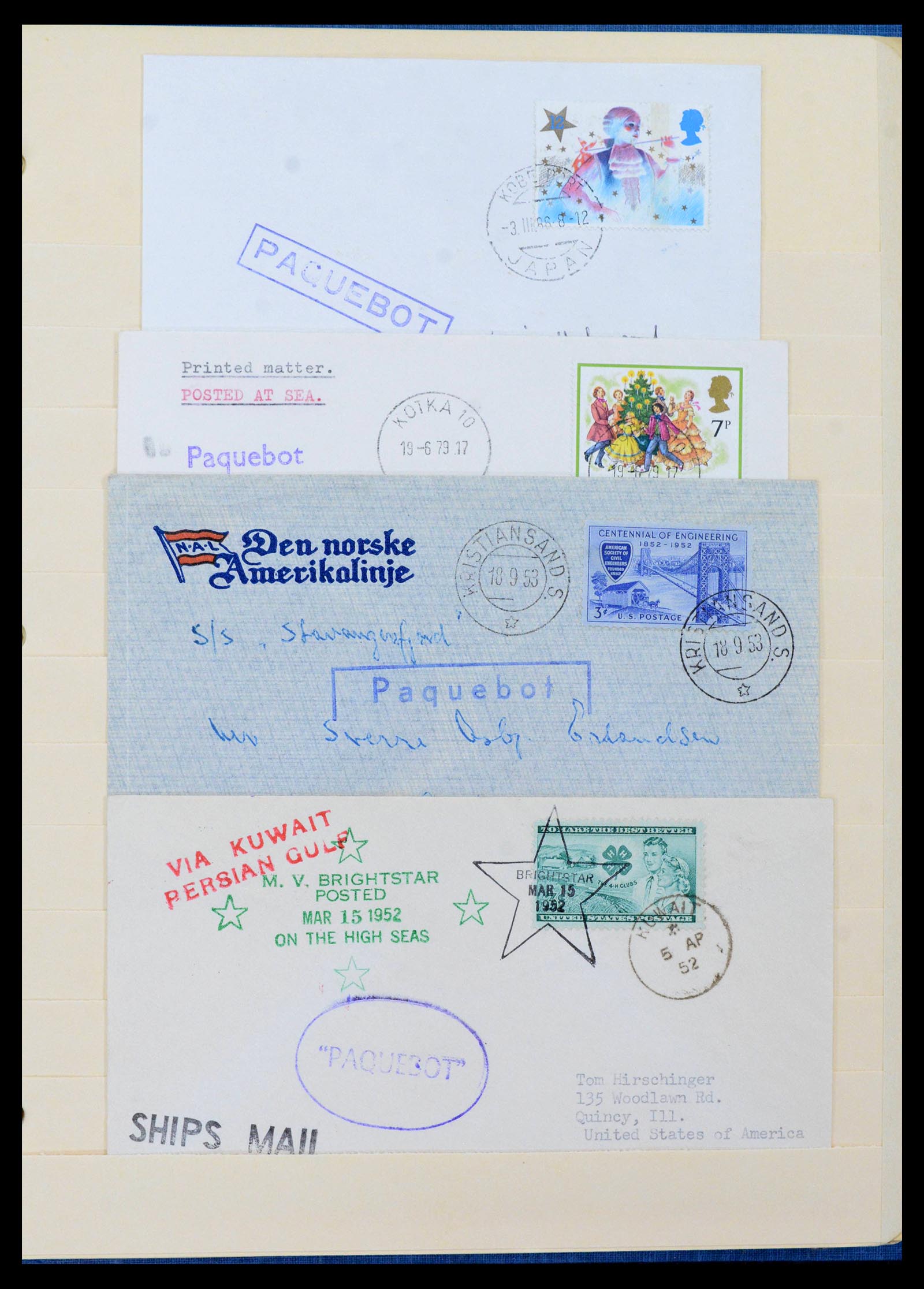 39016 0010 - Stamp collection 39016 World paquebot covers 1870-1980.