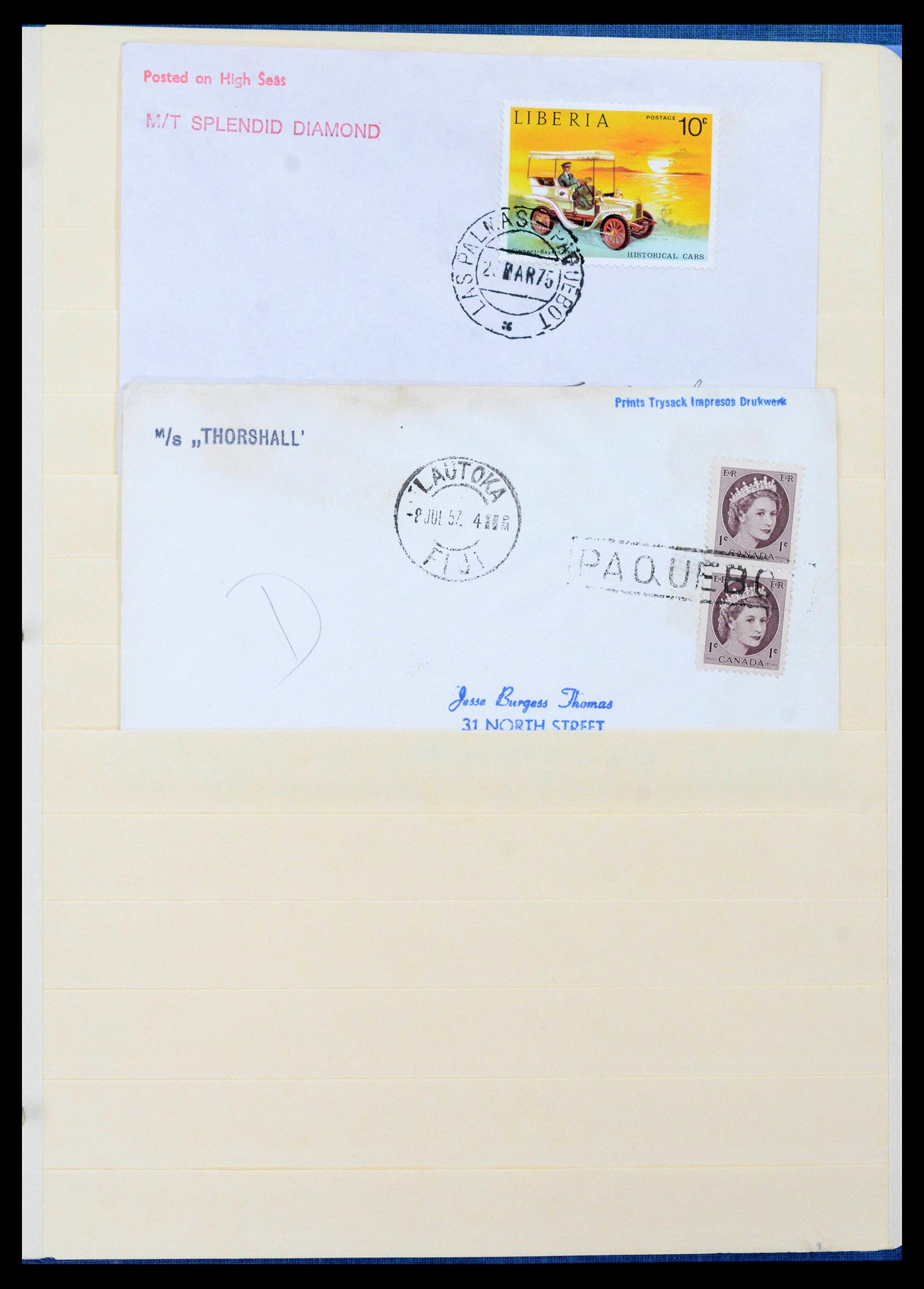 39016 0013 - Stamp collection 39016 World paquebot covers 1870-1980.