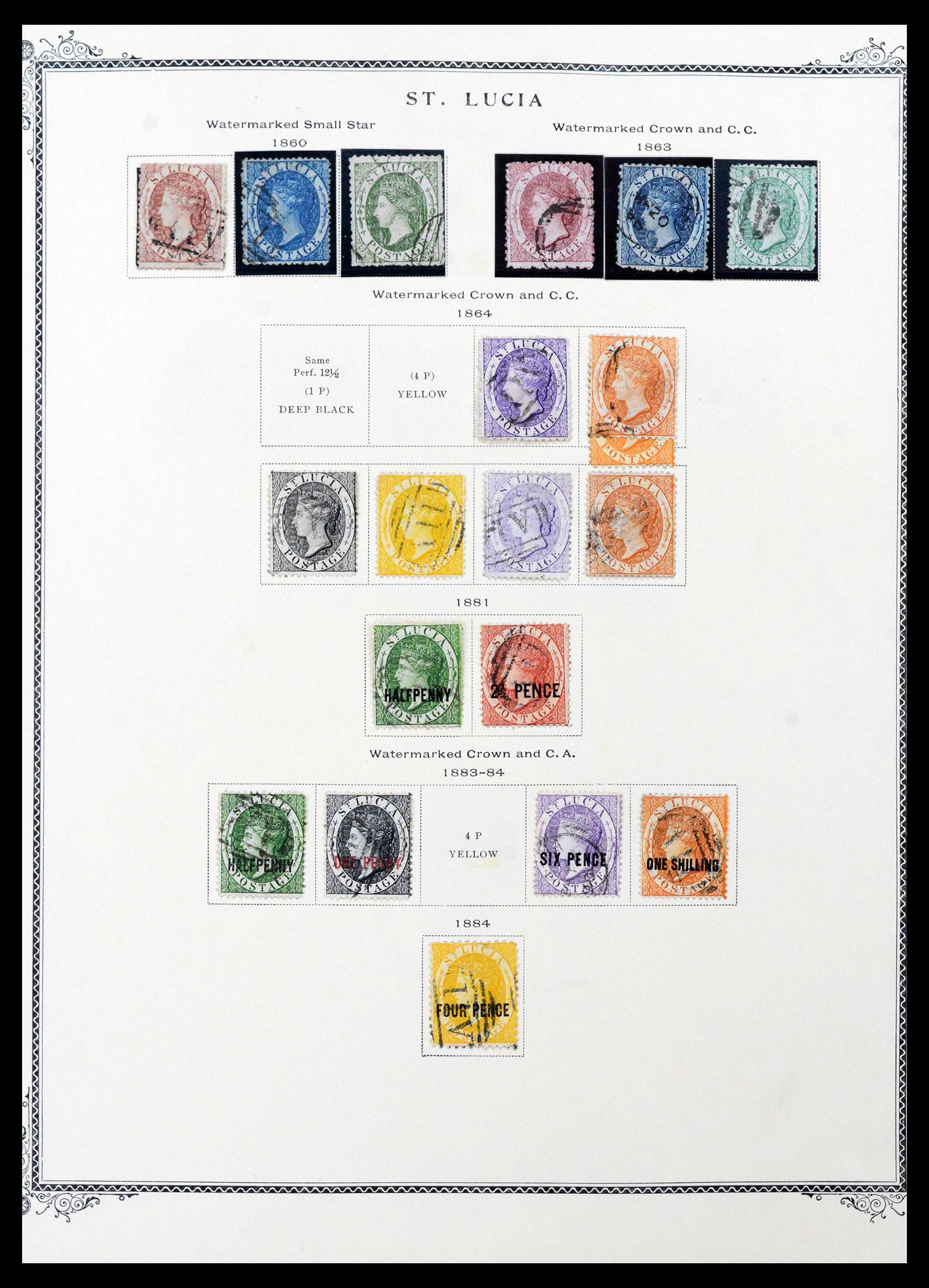 39019 0001 - Stamp collection 39019 St. Lucia 1860-1972.