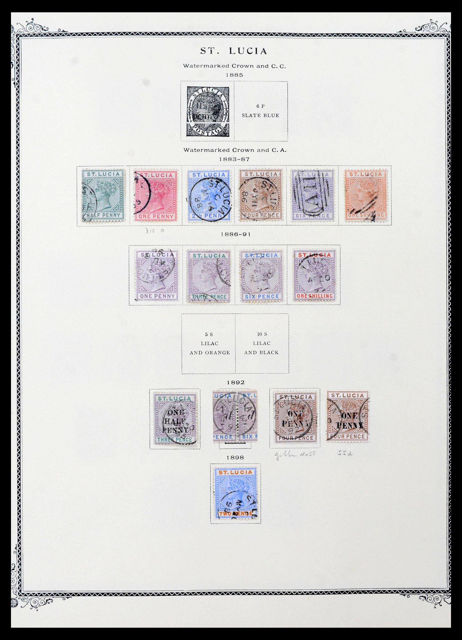 39019 0002 - Stamp collection 39019 St. Lucia 1860-1972.