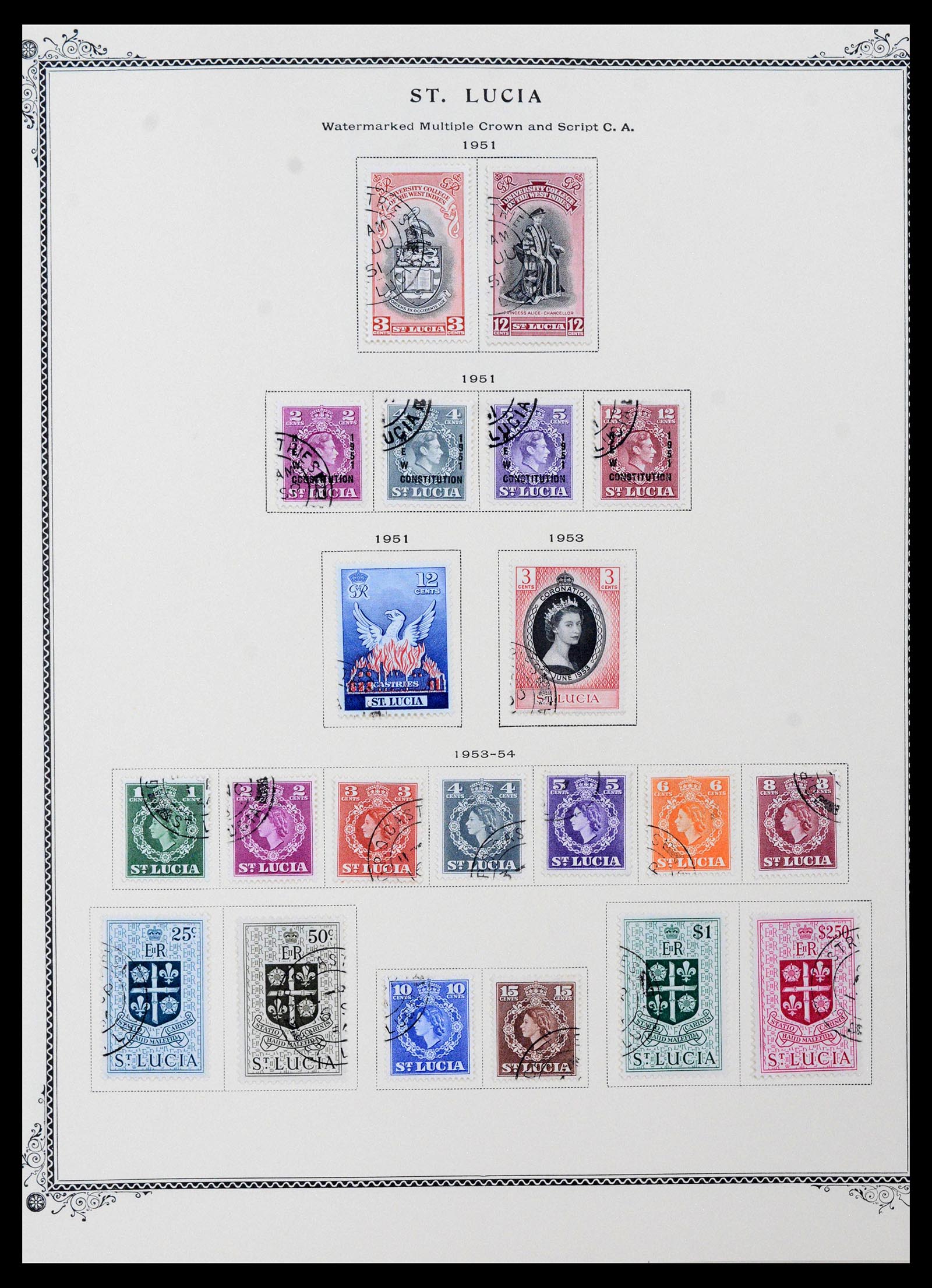 39019 0009 - Stamp collection 39019 St. Lucia 1860-1972.