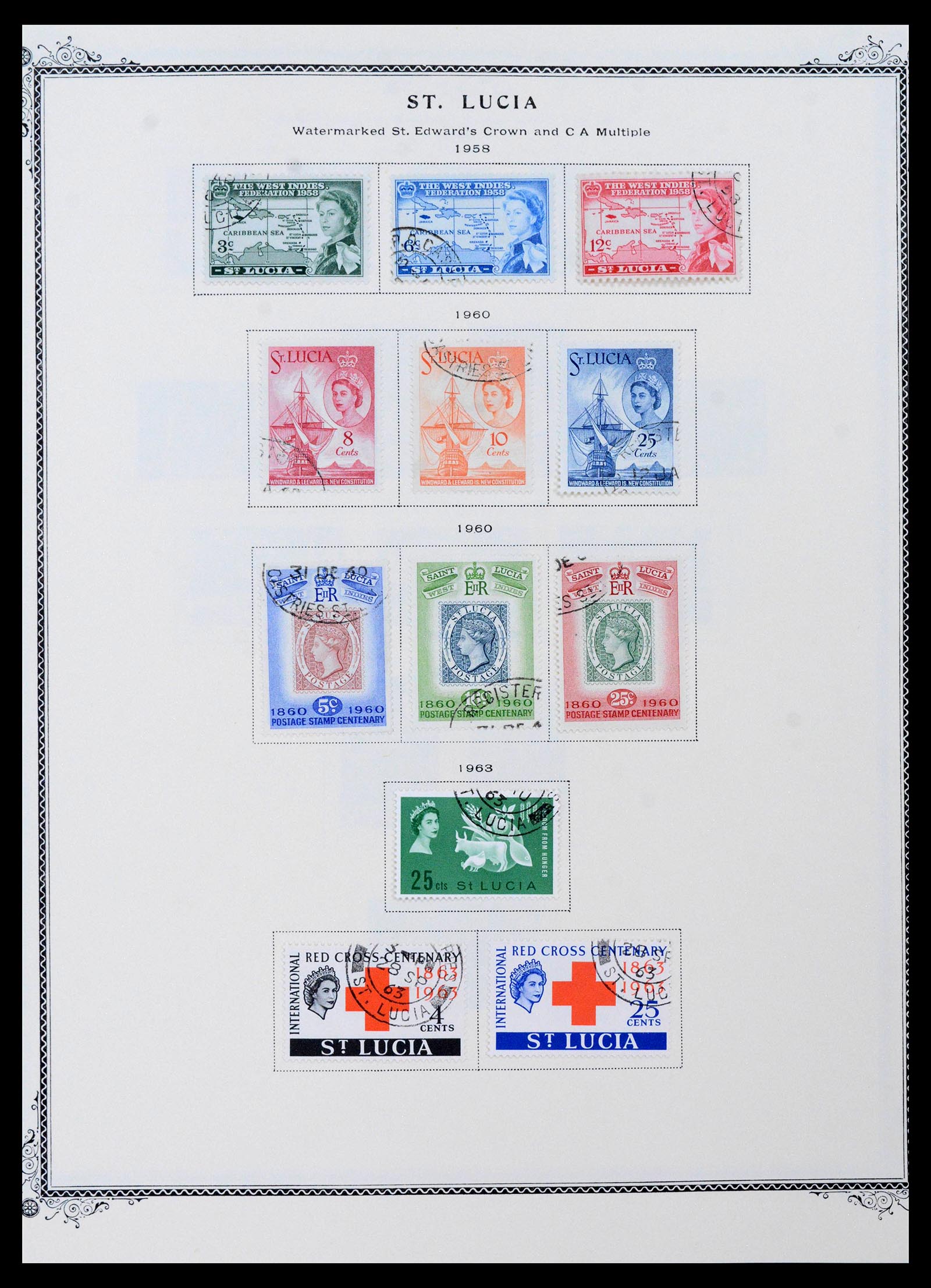 39019 0011 - Stamp collection 39019 St. Lucia 1860-1972.