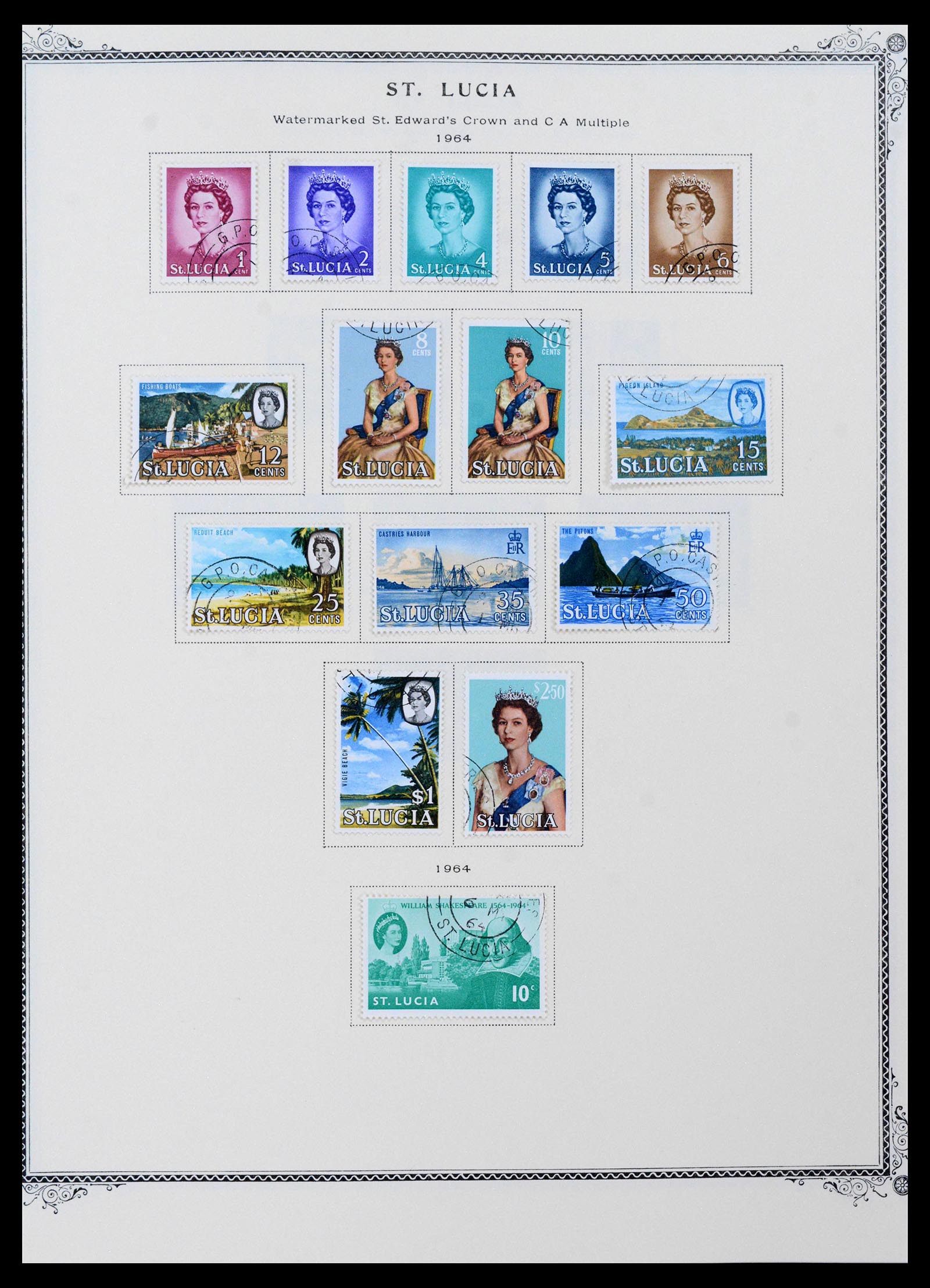 39019 0012 - Stamp collection 39019 St. Lucia 1860-1972.